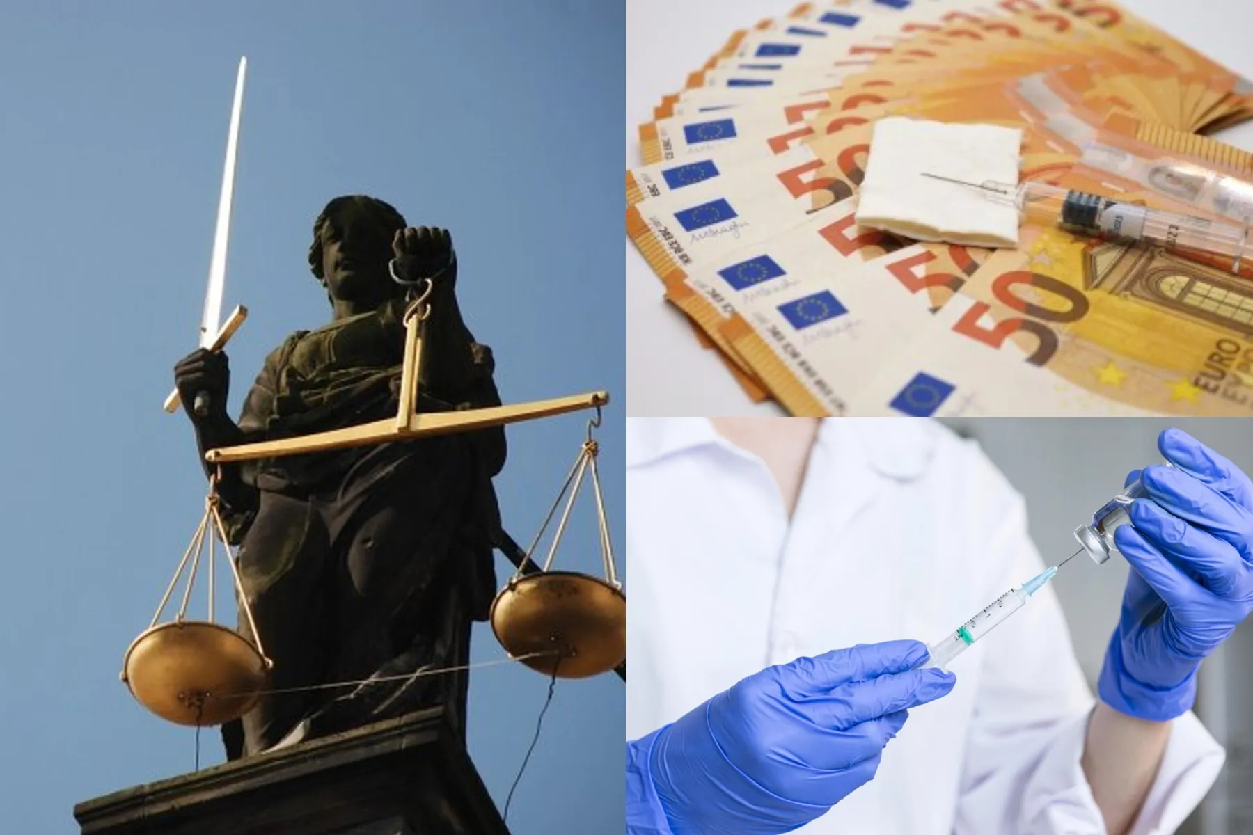 teismas, padirbti pinigai, vakcinacija