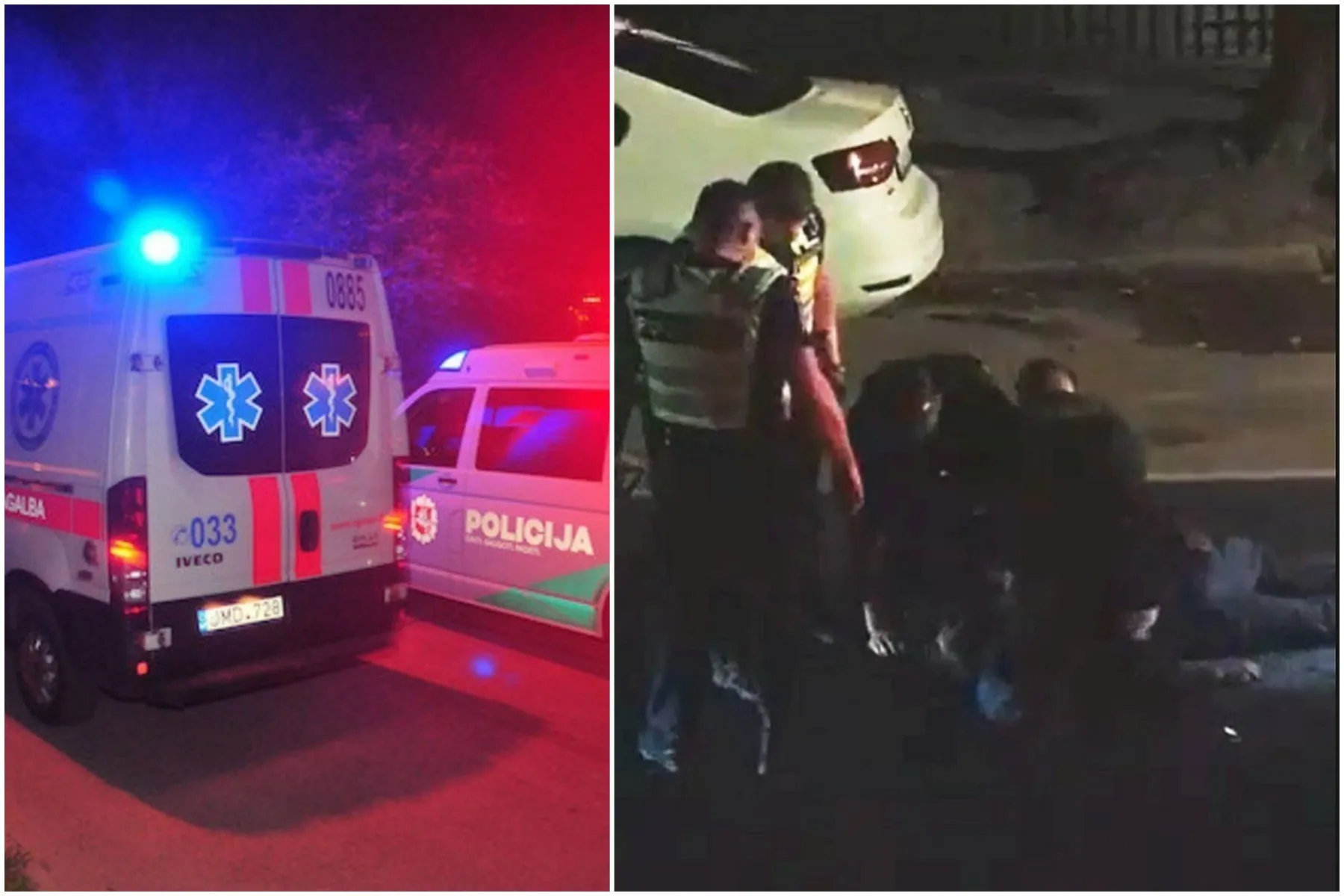 Purienų gatvėje sulaikytas neblaivus eismo įvykį sukėlęs vyras bandė susižaloti: prireikė medikų