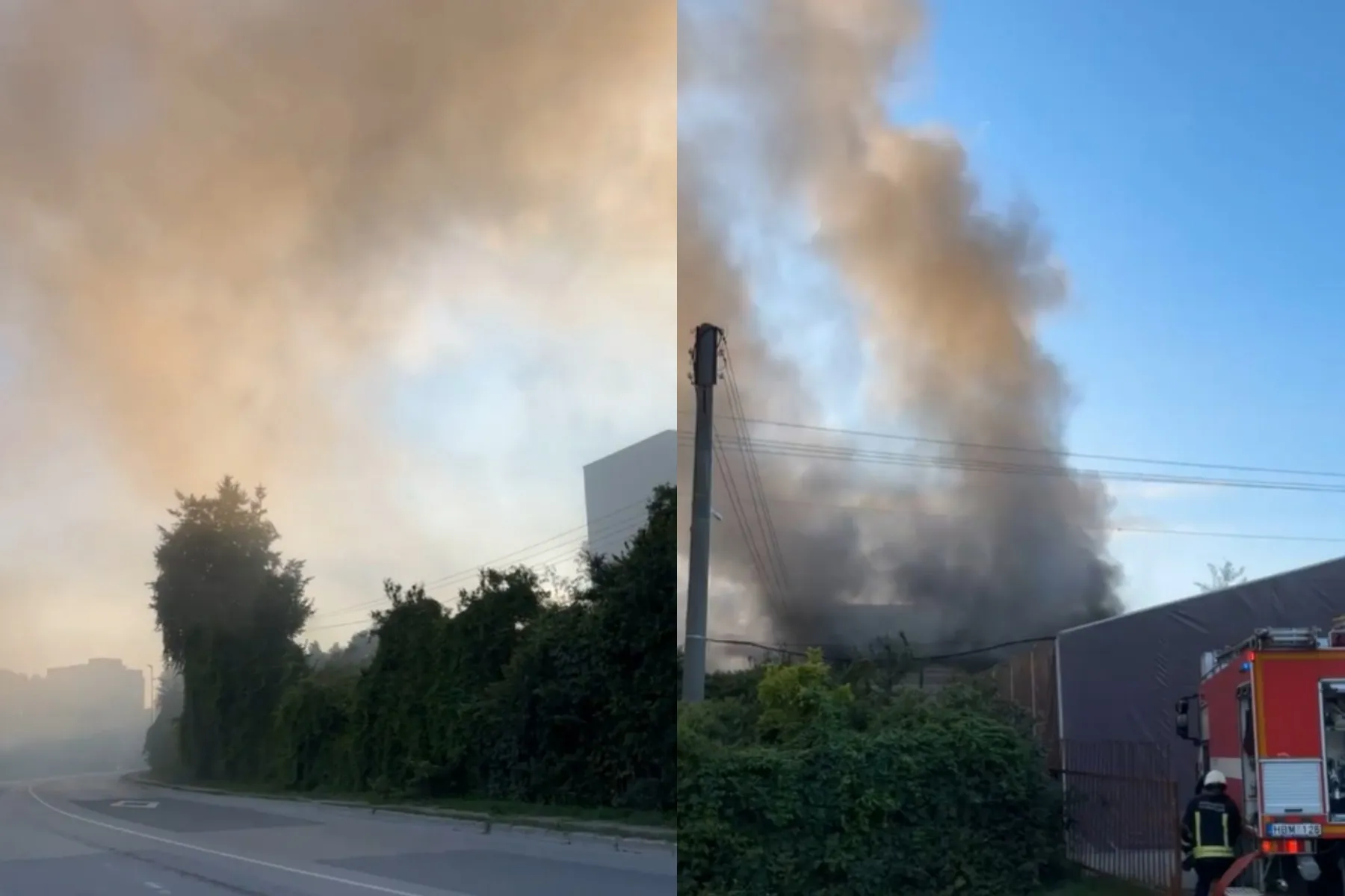 Gaisras Palemono keramikoje