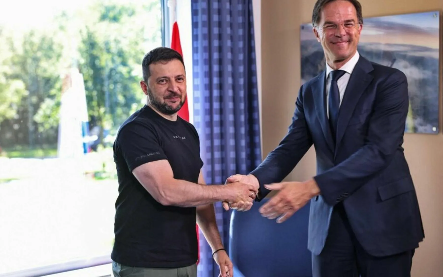 Nyderlandų ministras pirmininkas Markas Rutte ir Ukrainos prezidentas