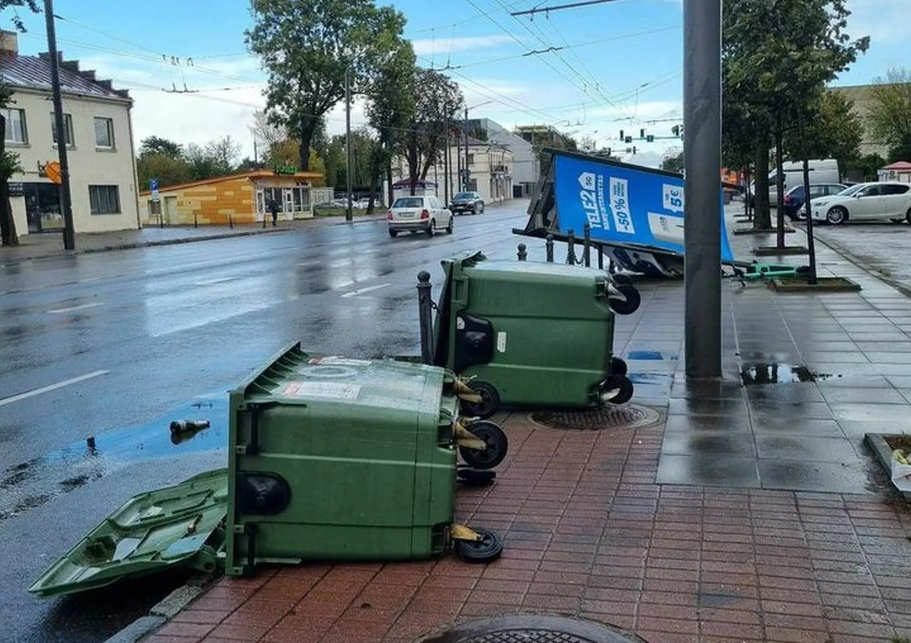 Vėtros padariniai Savanorių prospekte