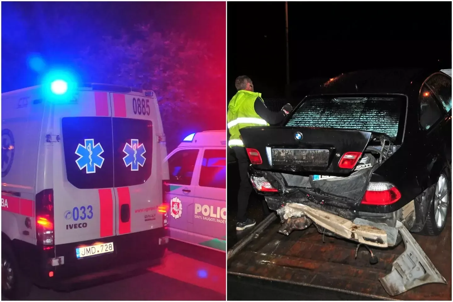 BMW avarija, greitoji