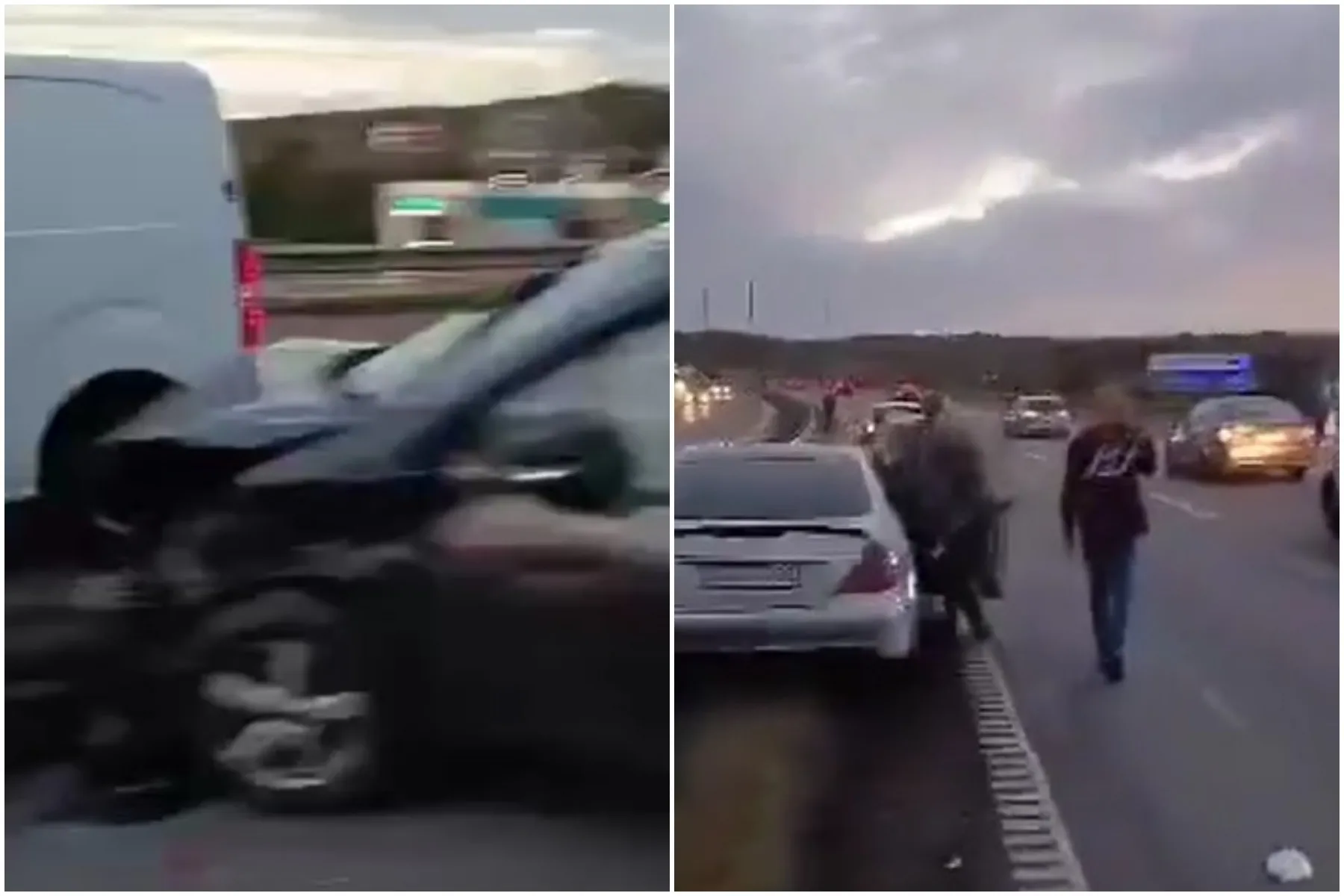 Trijų automobilių avarija A5 kelyje