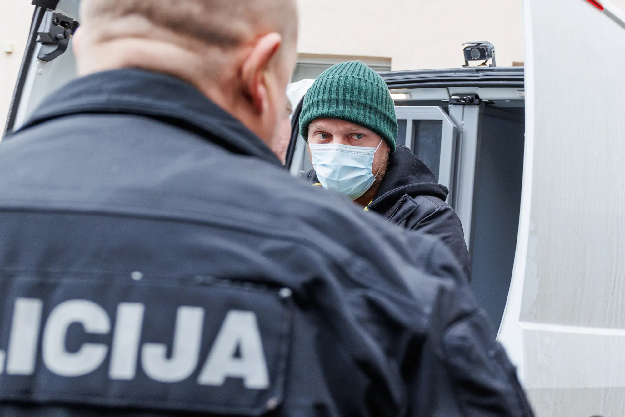 Į teismą atvežtas G. Filipavičius / R. Tenio nuotr.