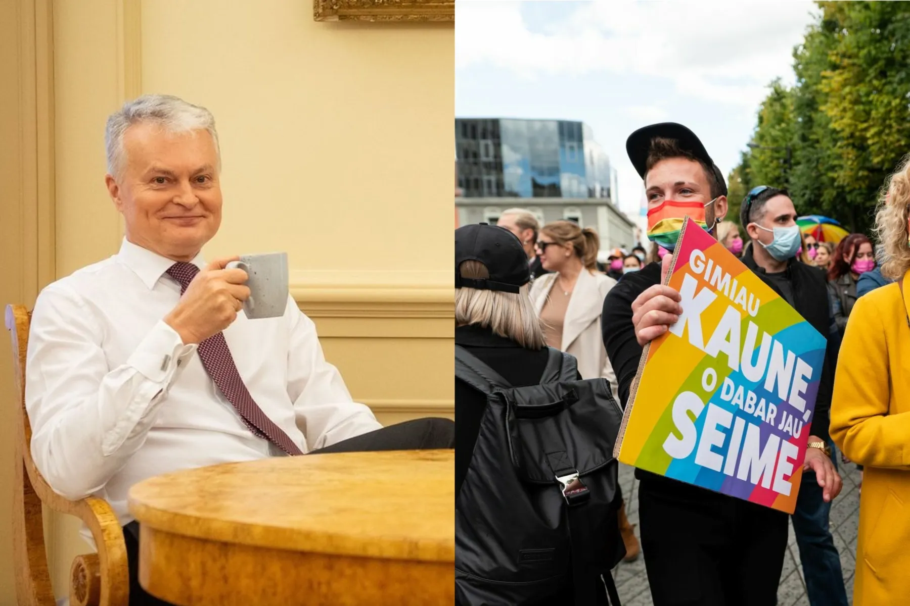 Gitanas Nausėda ir Tomas Vytautas Raskevičius / „Facebook“ ir V. Sidabro nuotr.