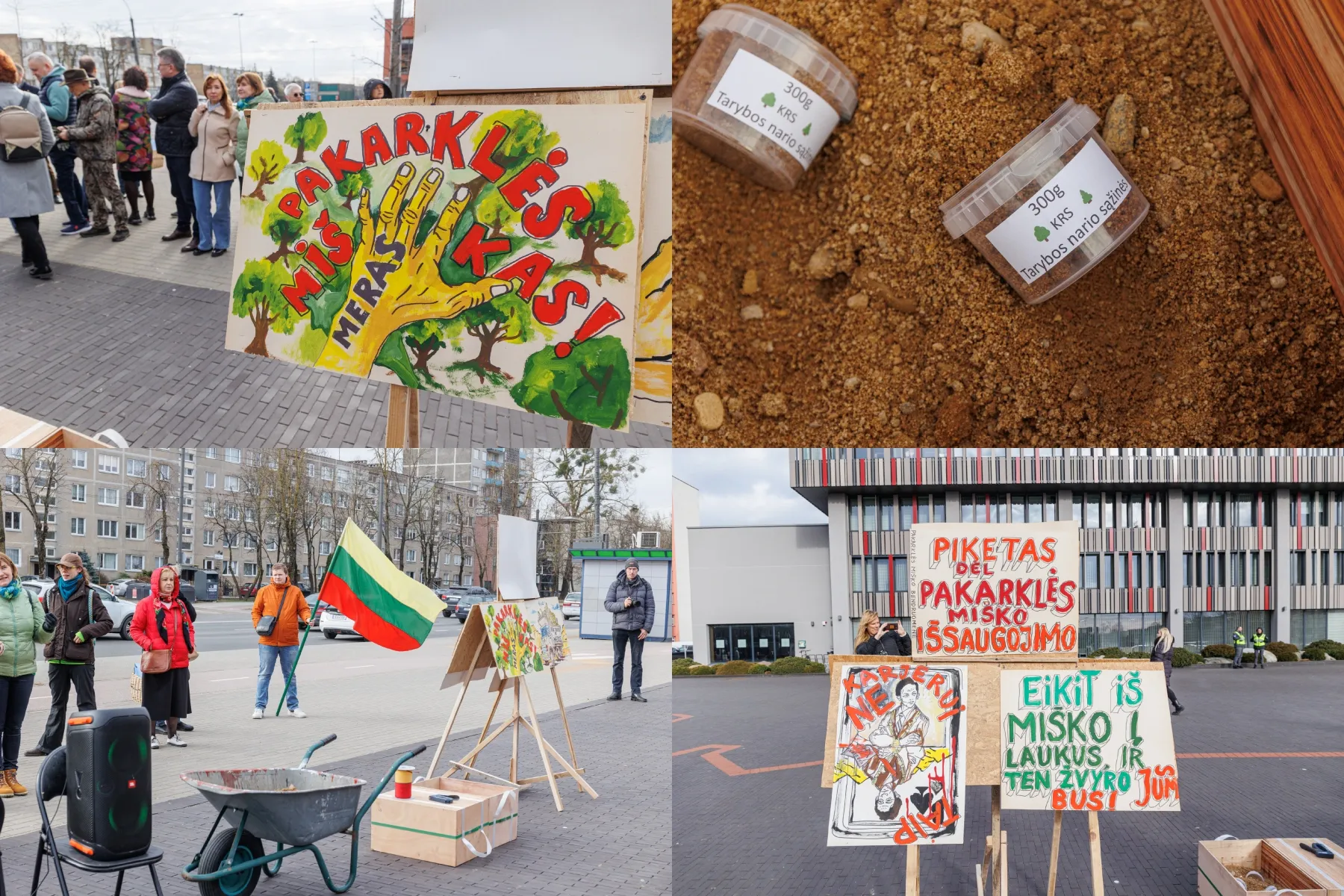 Protestas prie Kauno rajono savivaldybės