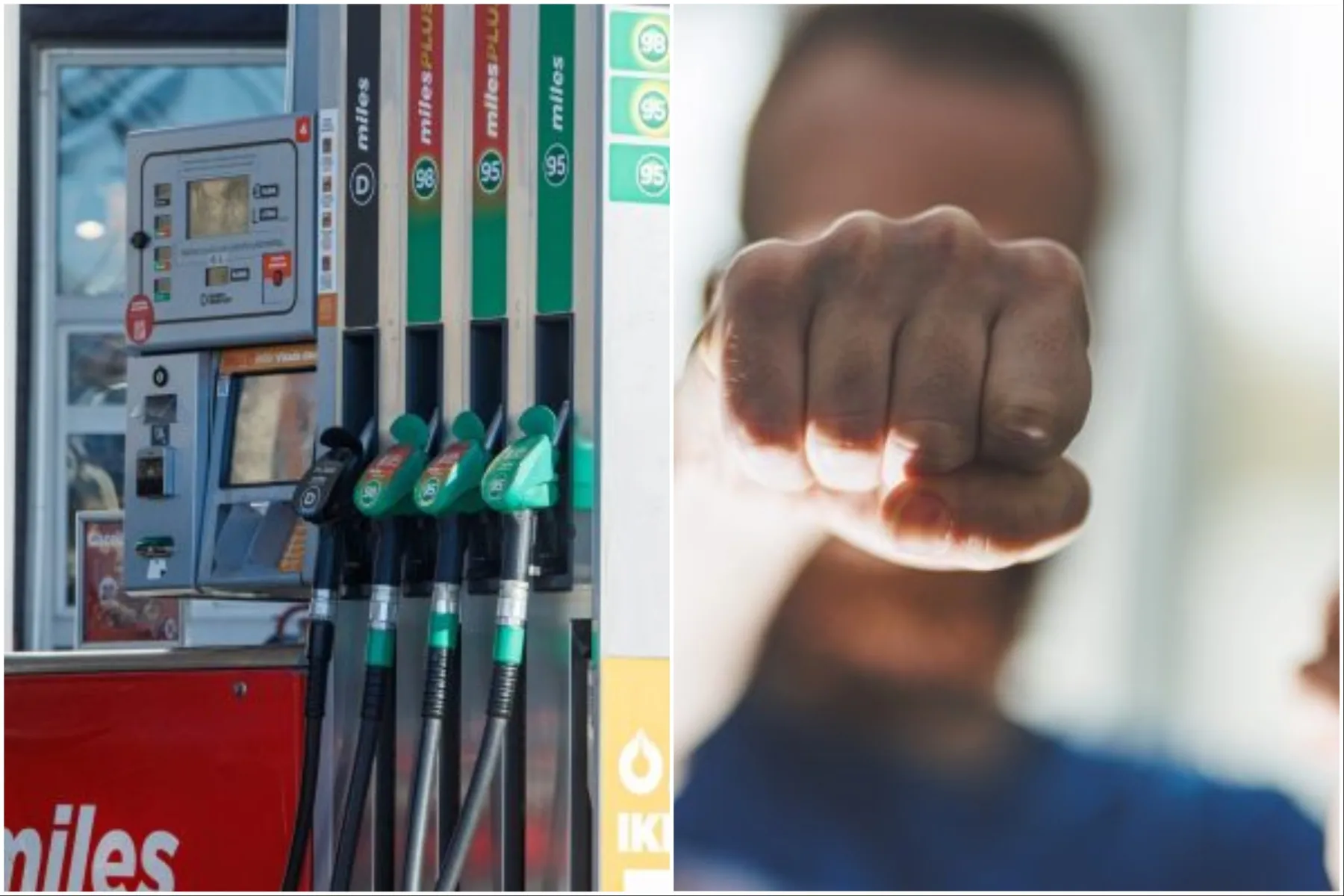 Degalinė, užpuolimas, smurtas