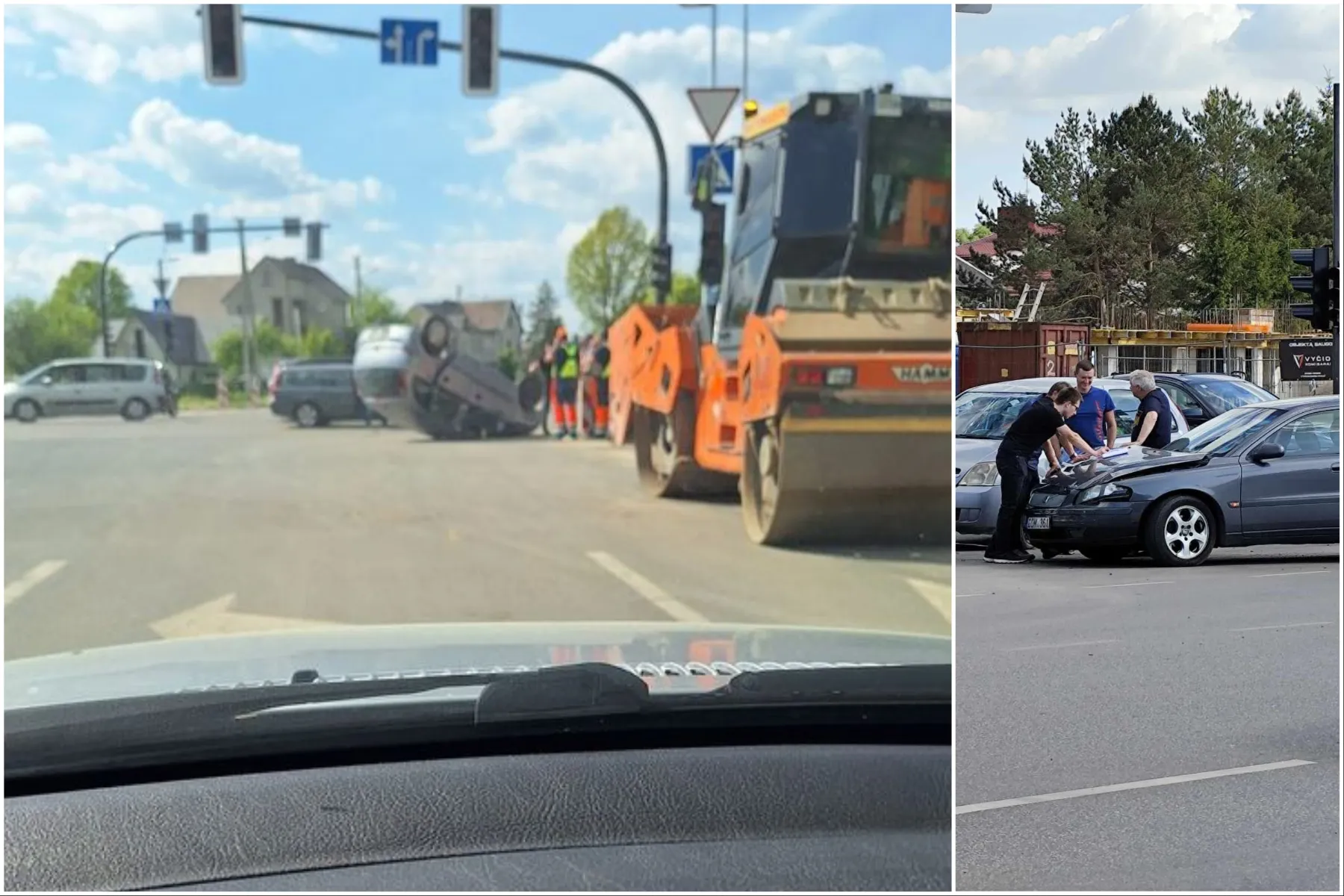 Avarija Aleksote, Veiverių pl., apsivertė automobilis