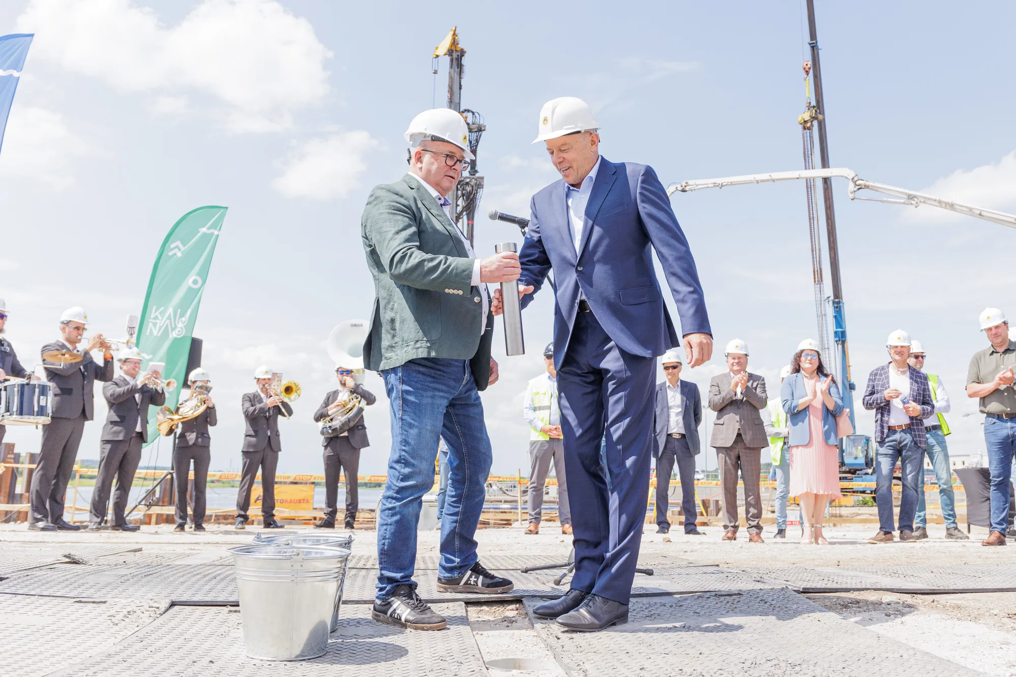 Kėdainių tilto kapsulės įkasimo ceremonija / R. Tenio nuotr.