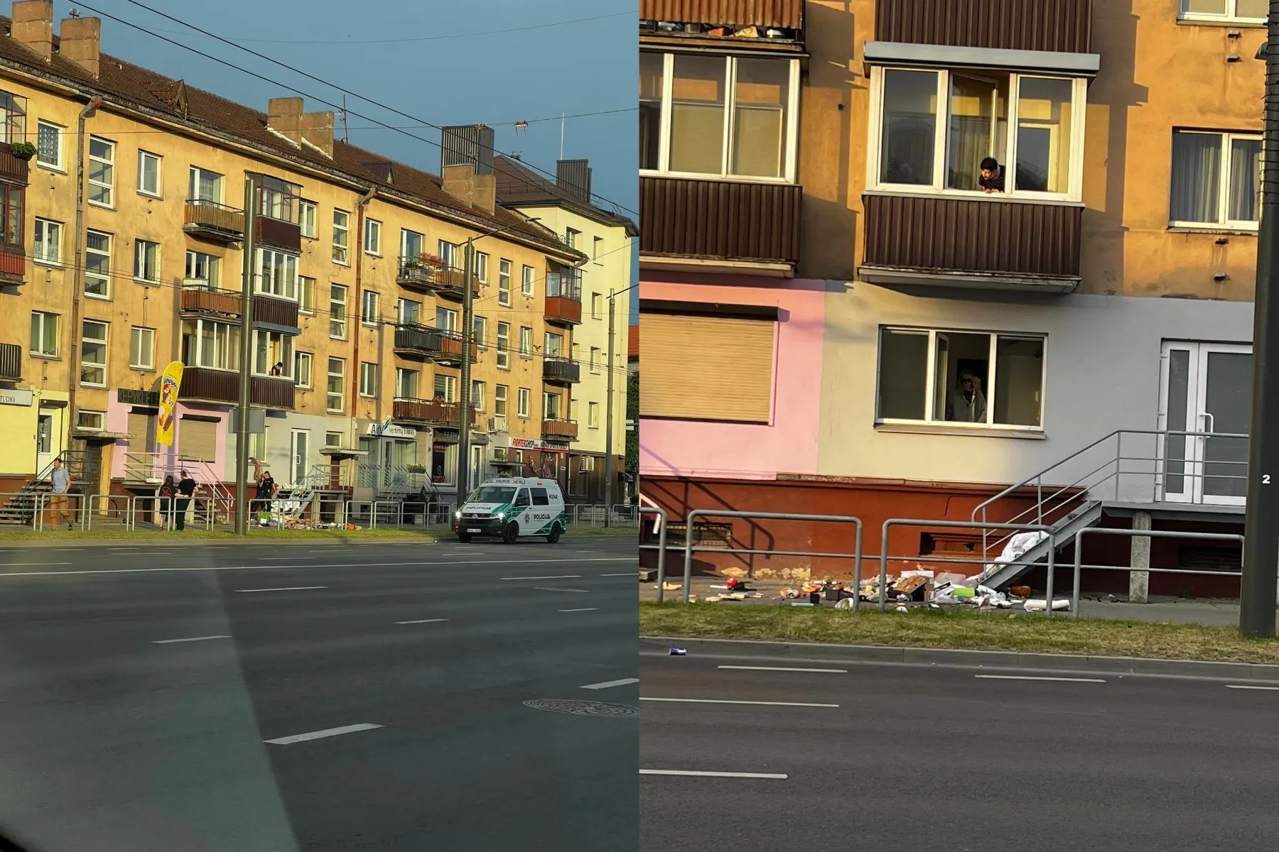 pro langą mėtomi daiktai