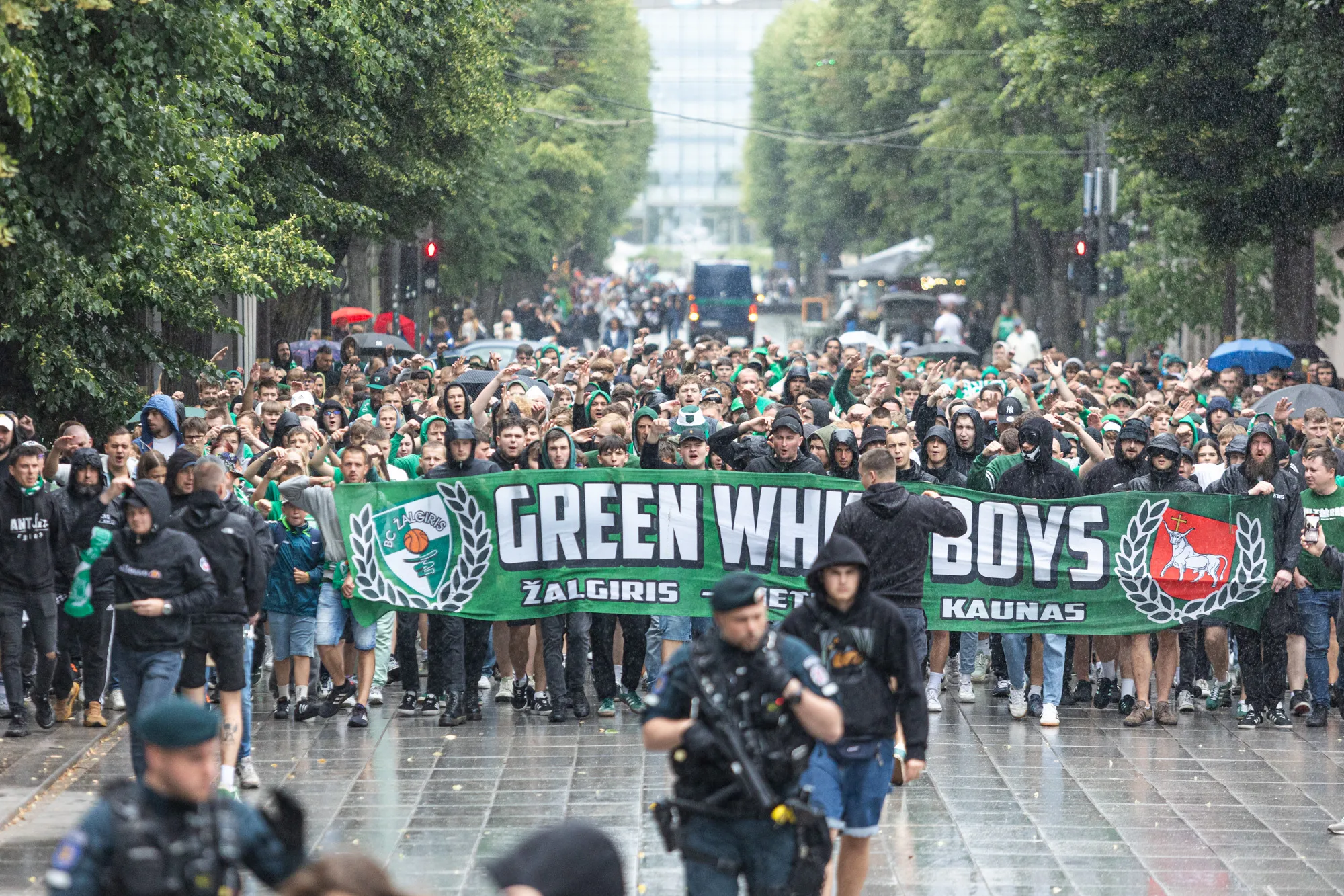 Kauno Žalgirio fanų eisena  / R. Tenio nuotr.