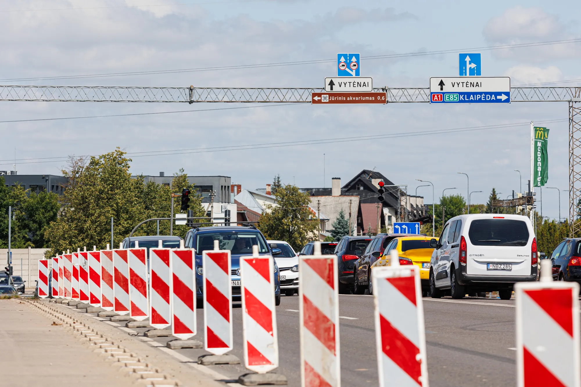 Rekonstruojamas viadukas į MEGA. ELTA / R. Tenio nuotr.
