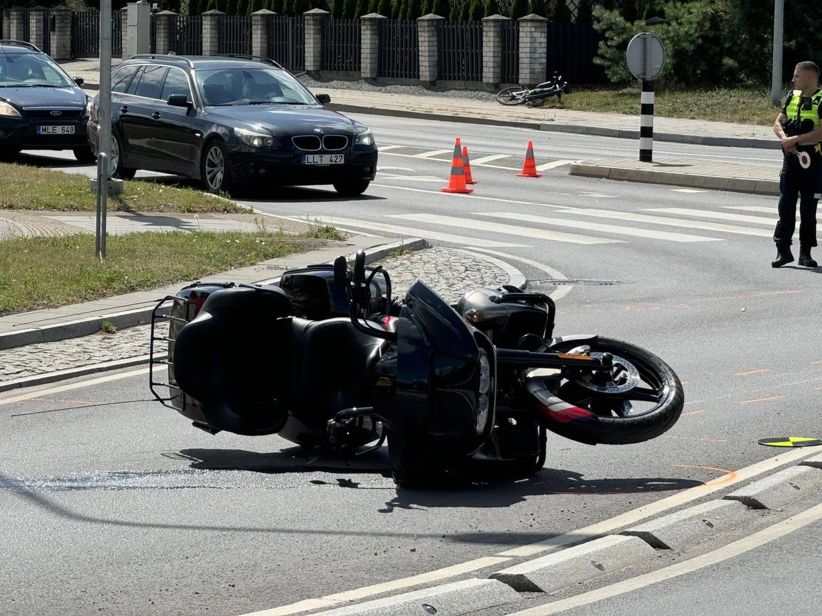 Motociklo avarija Šilainiuose / „Kas vyksta Kaune“ nuotr.