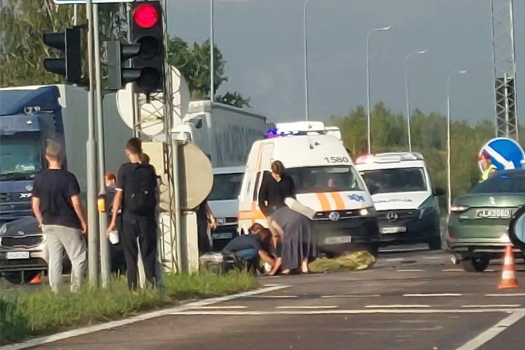 Avarija Išoruose / Skaitytojų nuotr.