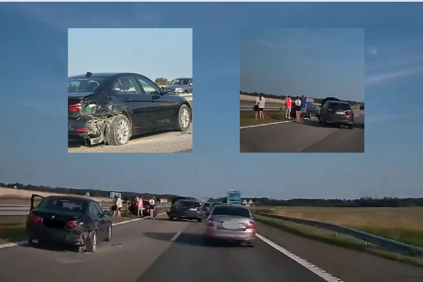 Avarija automagistralėje / Skaitytojų nuotr.