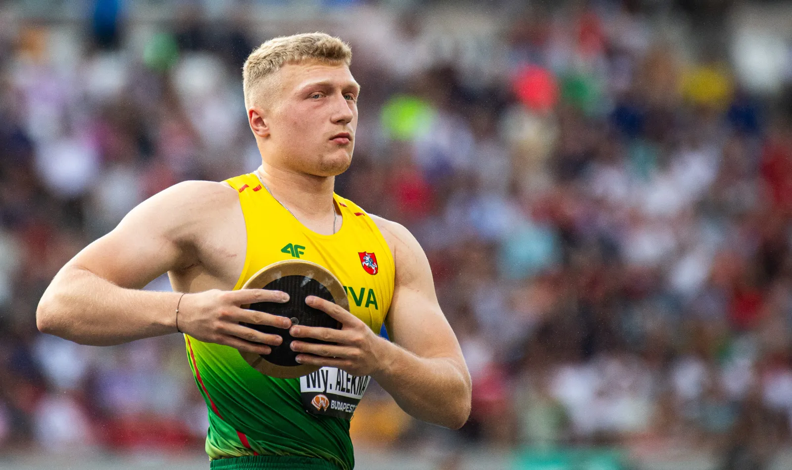 2023-08-19. Budapeštas. Diskas. Vyrai. foto Alfredas Pliadis