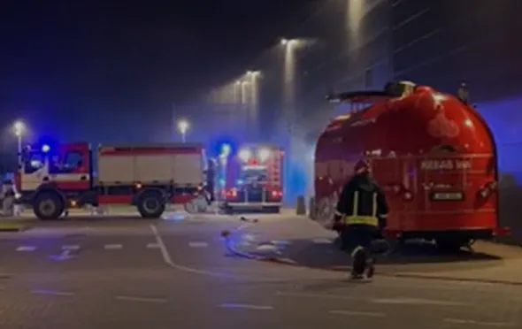 Gaisras europos pr. / Skaitytojų nuotr.