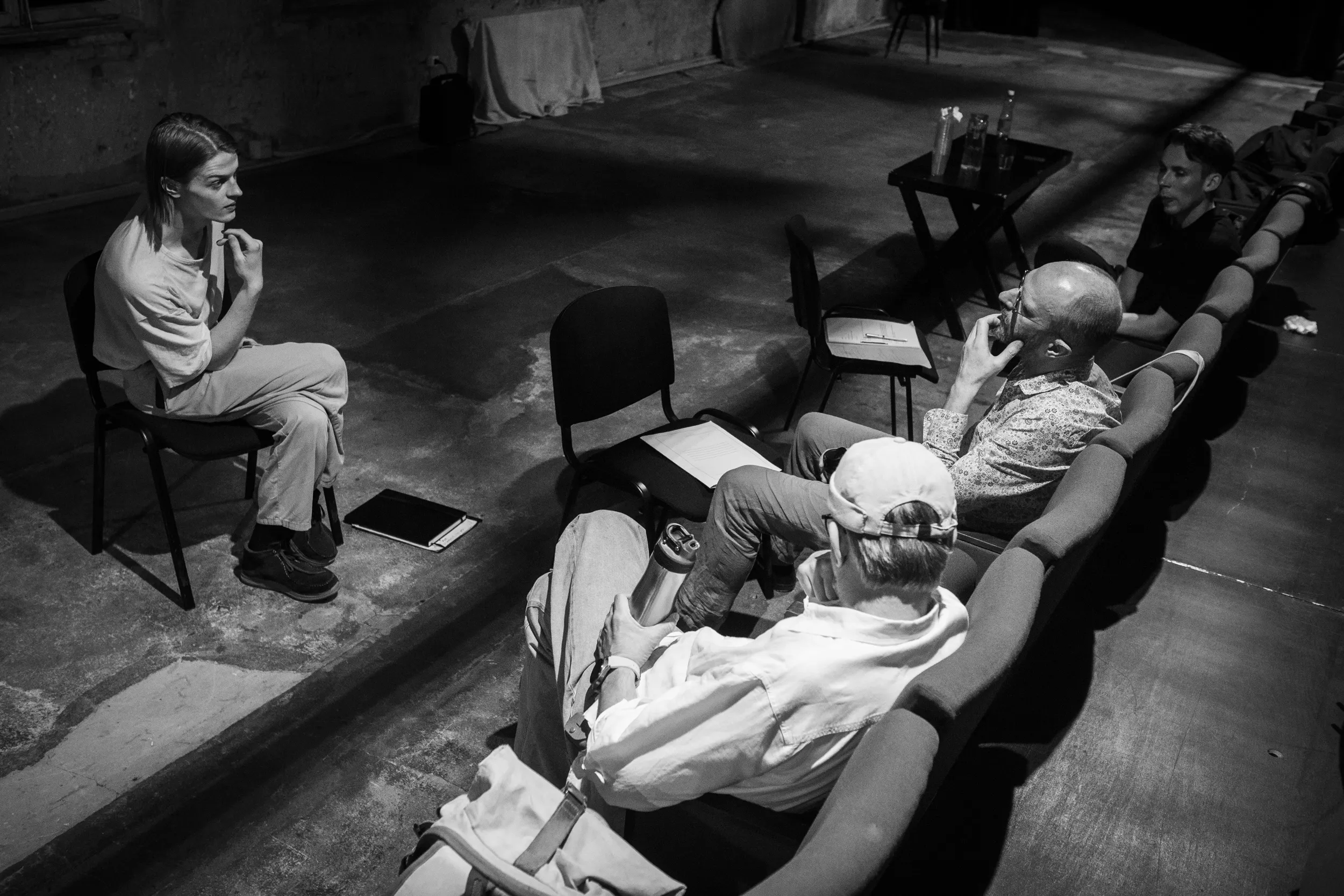 Rež. J. Vinciūnas, repeticija. D. Stankevičiaus nuotr.