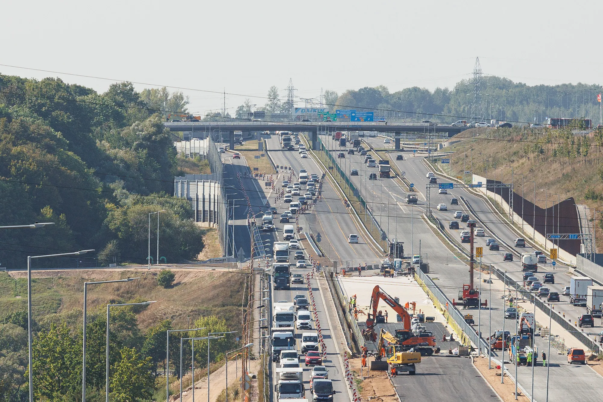 Eismo pakeitimai ties Kleboniškio tiltu / R. Tenio nuotr.
