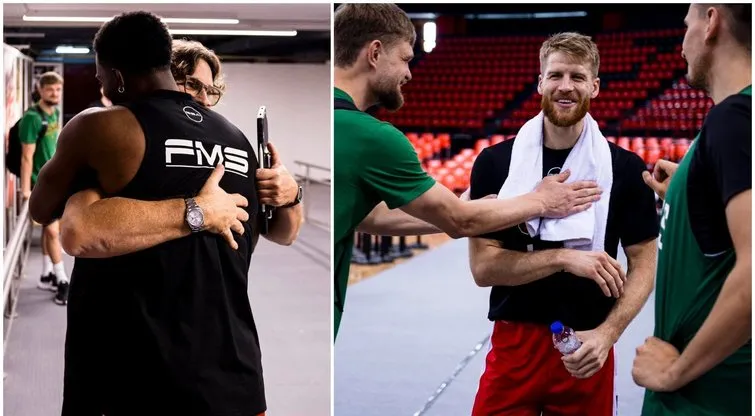 Šiltas bendravimas su žalgiriečiais / zalgiris.lt nuotr. / Tv3.lt koliažas