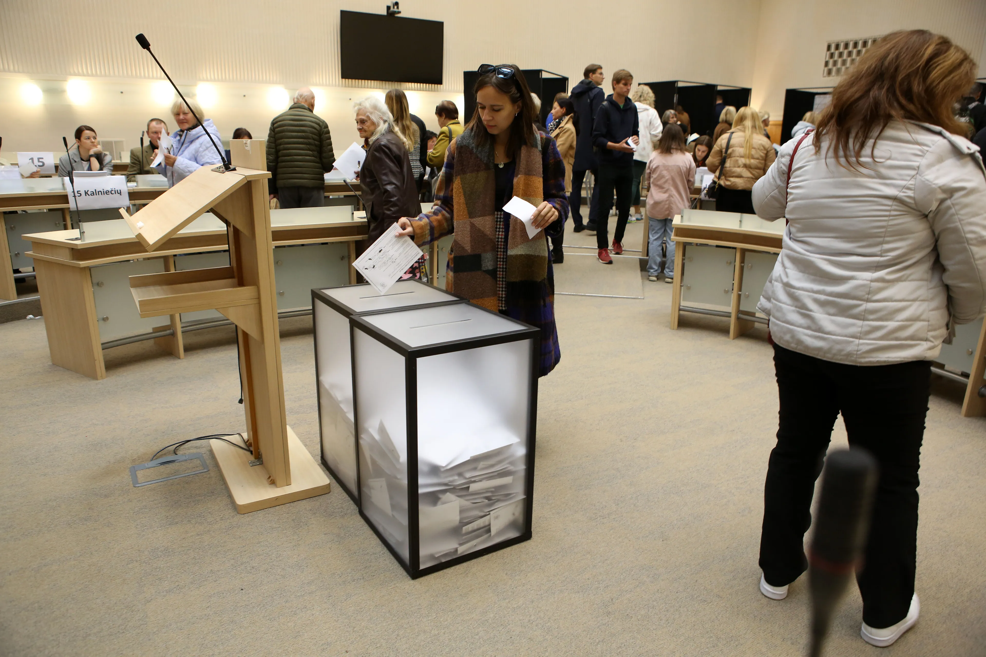 Išankstinis balsavimas Kauno miesto savivaldybėje / M. Patašiaus nuotr.