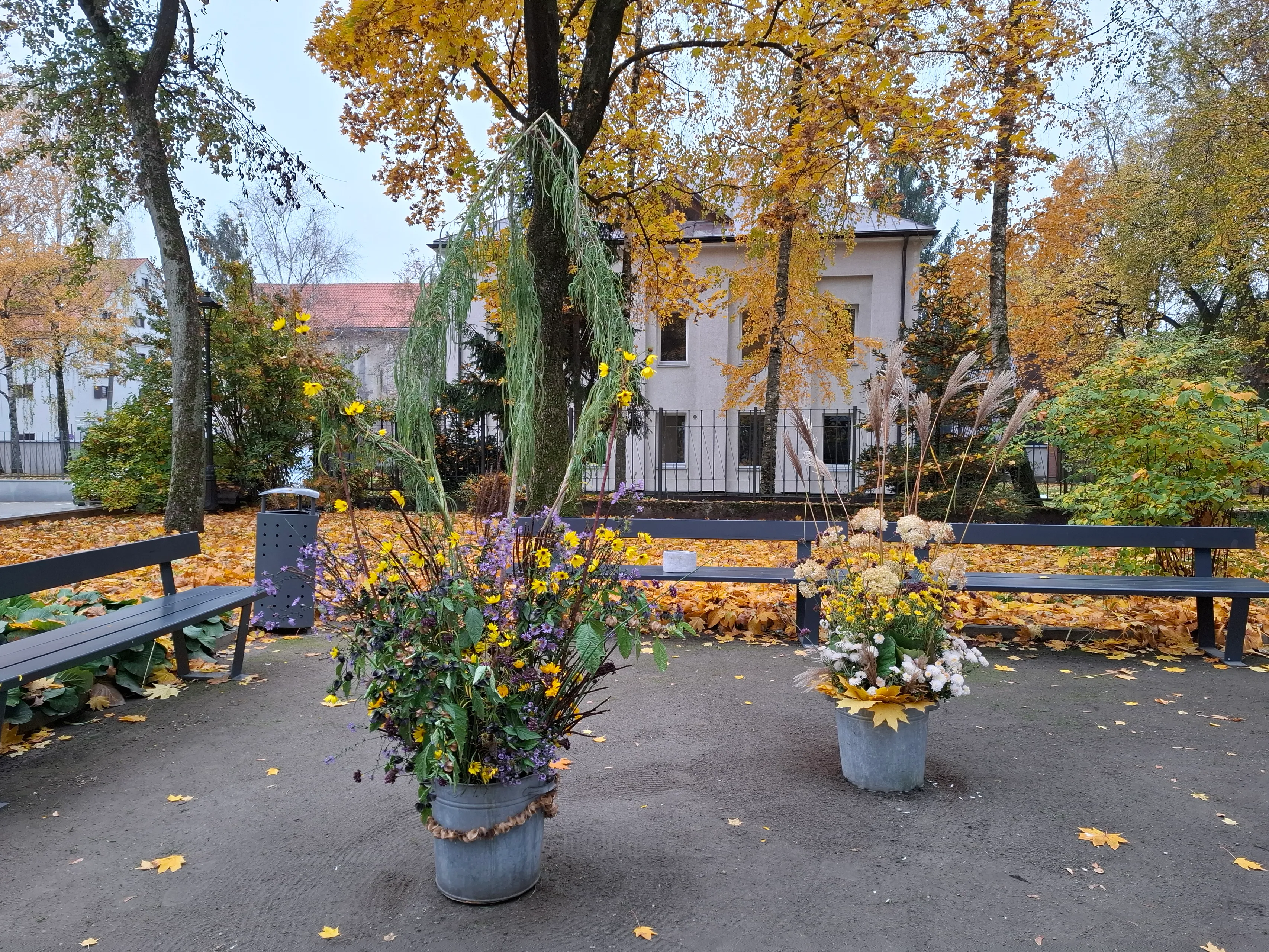 Floristikos darbų paroda Maironio sode./S. Javaitytės nuotr.