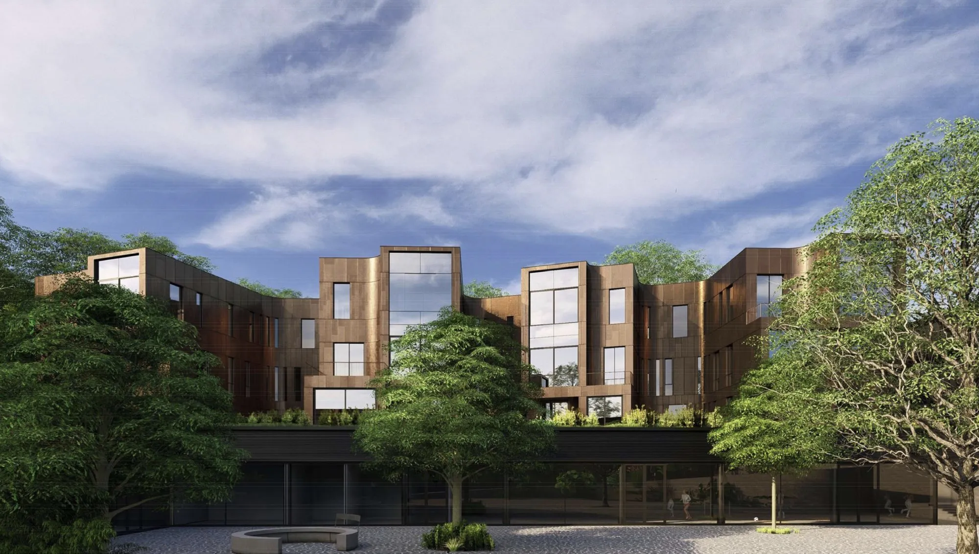 Teniso kortai Ąžuolyne ir jų vietoje projektuojami nauji pastatai