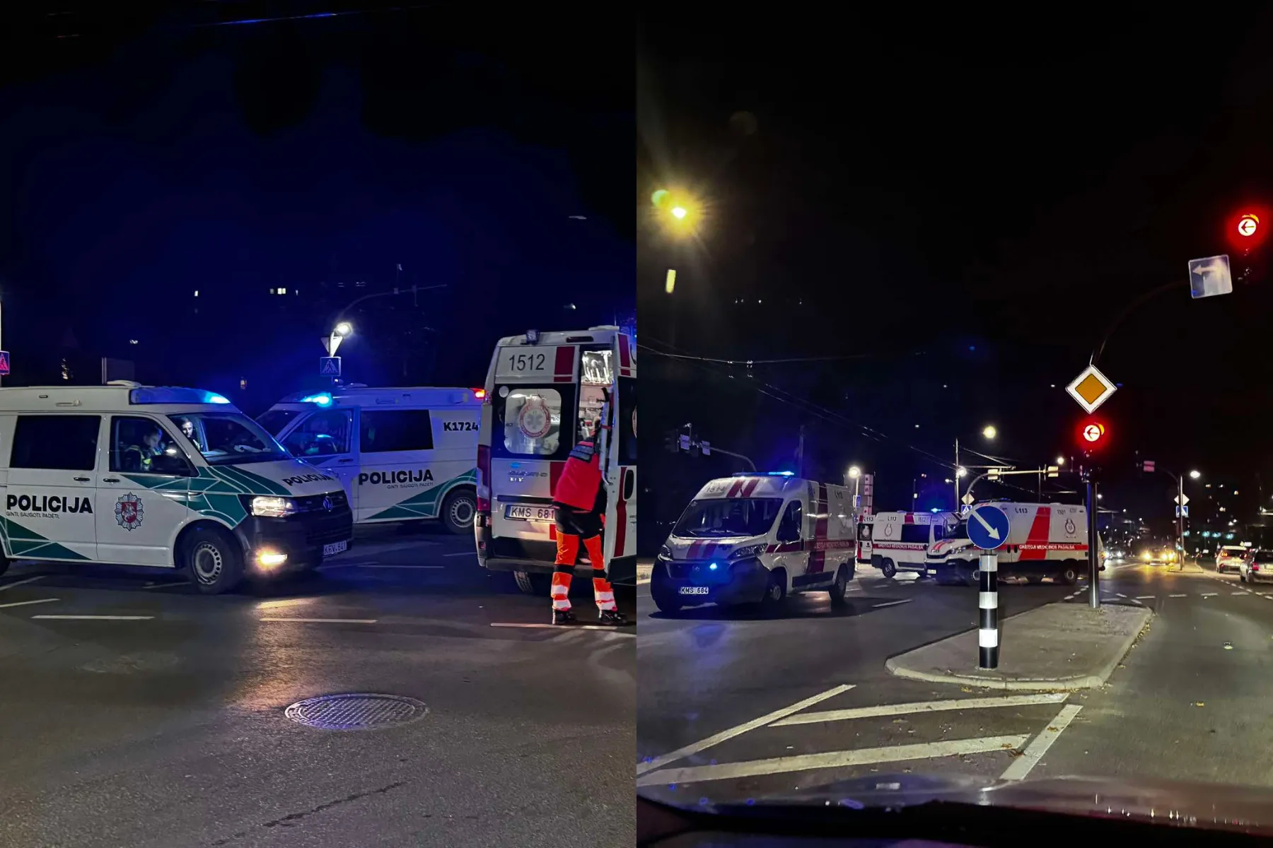 Partrenktas žmogus Taikos ir Basanavičiaus