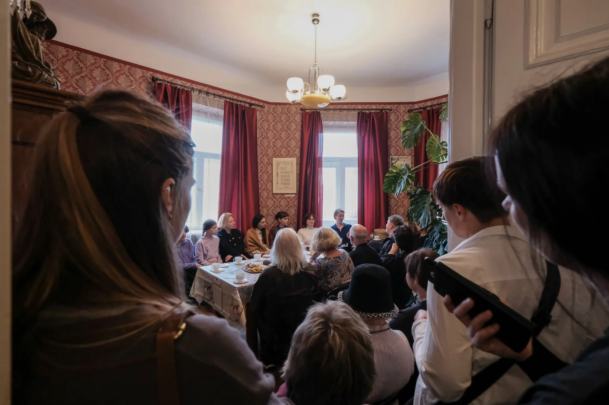 Paskaita apie J. Tumą-Vaižgantą ir Egiptą./ A. Čiukšio nuotr. iš Maironio lietuvių literatūros muziejaus.