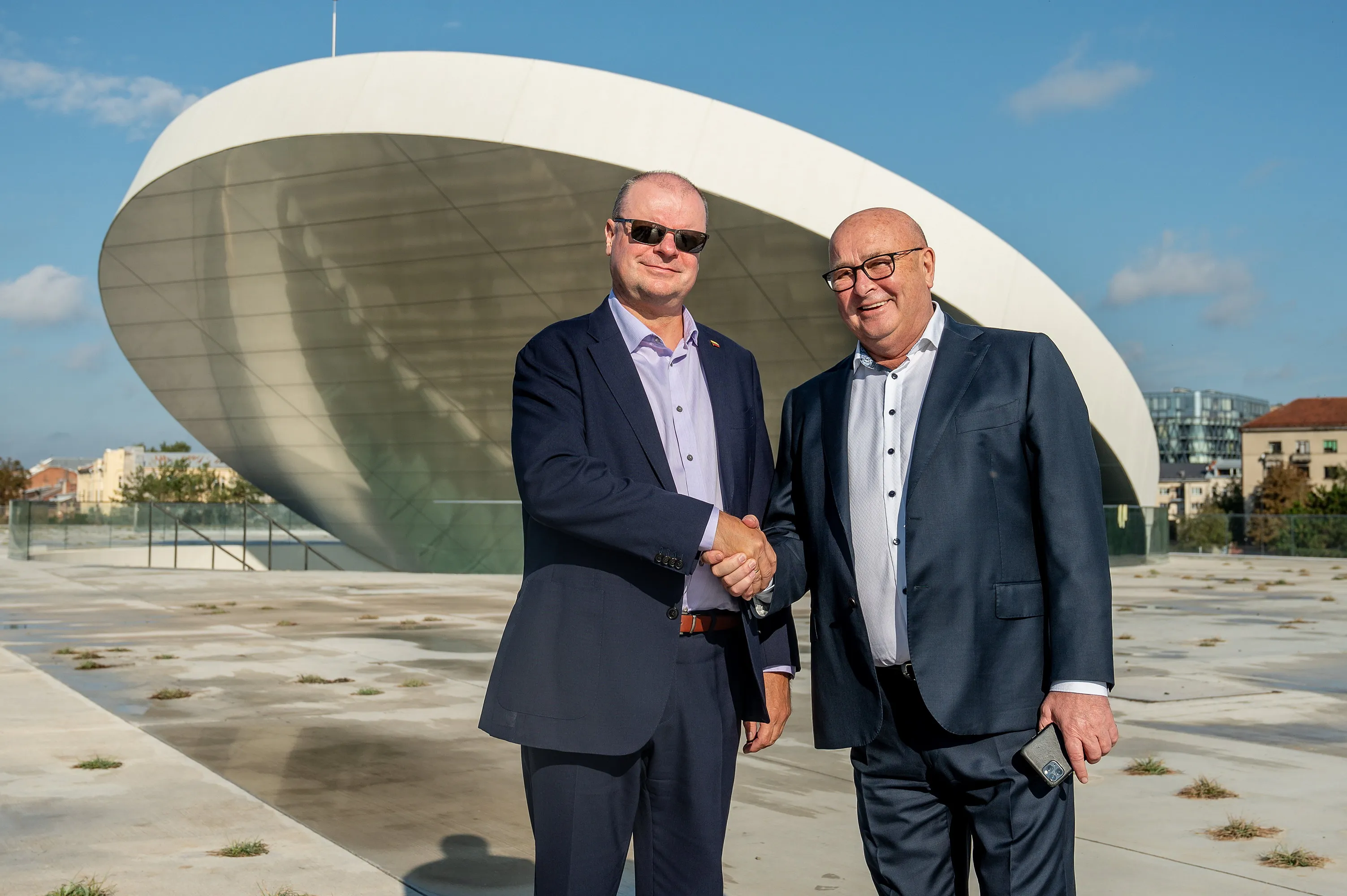 Saulius Skvernelis ir Visvaldas Matijošaitis / Organizatorių nuotr.