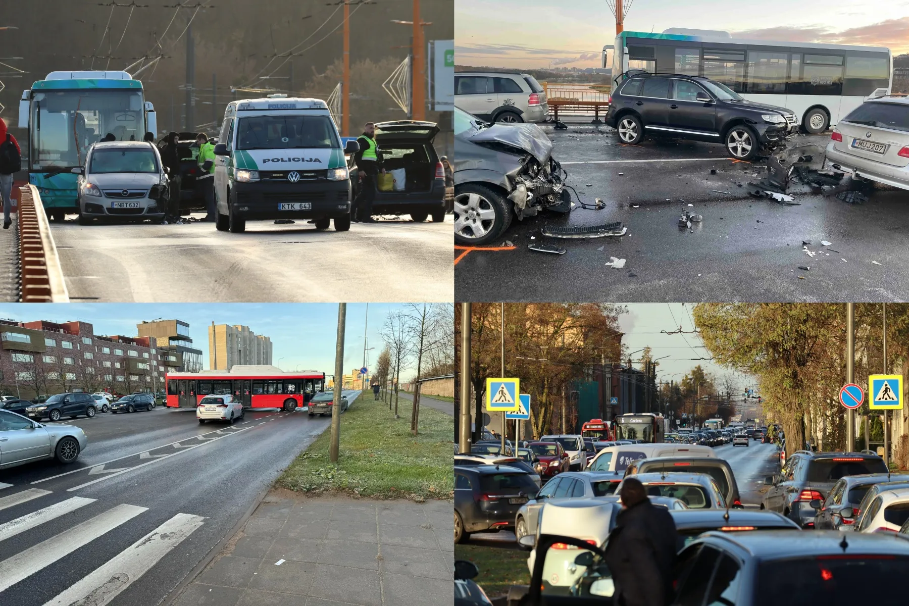 Avarijos Kaune / Skaitytojų nuotr.