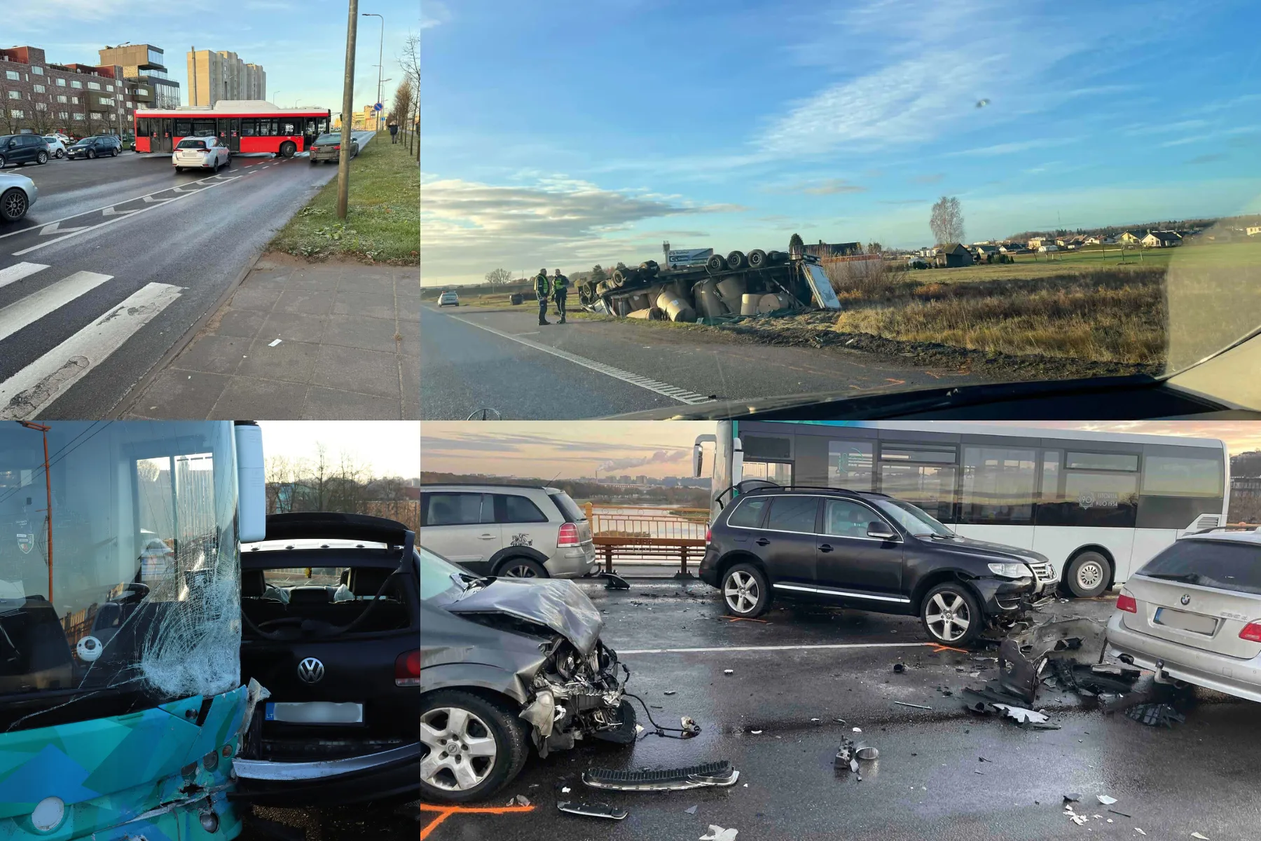 Penktadienio avarijos