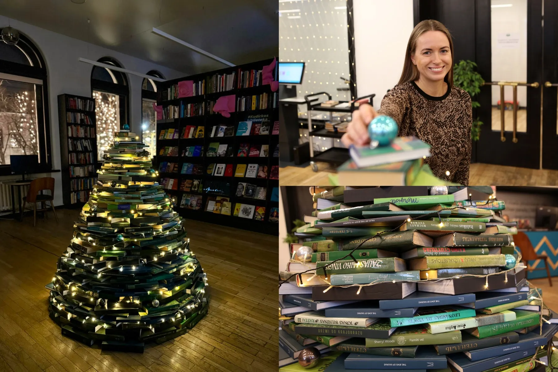 V. Kudirkos bibliotekos kalėdinė eglutė / M. Patašiaus nuotr.