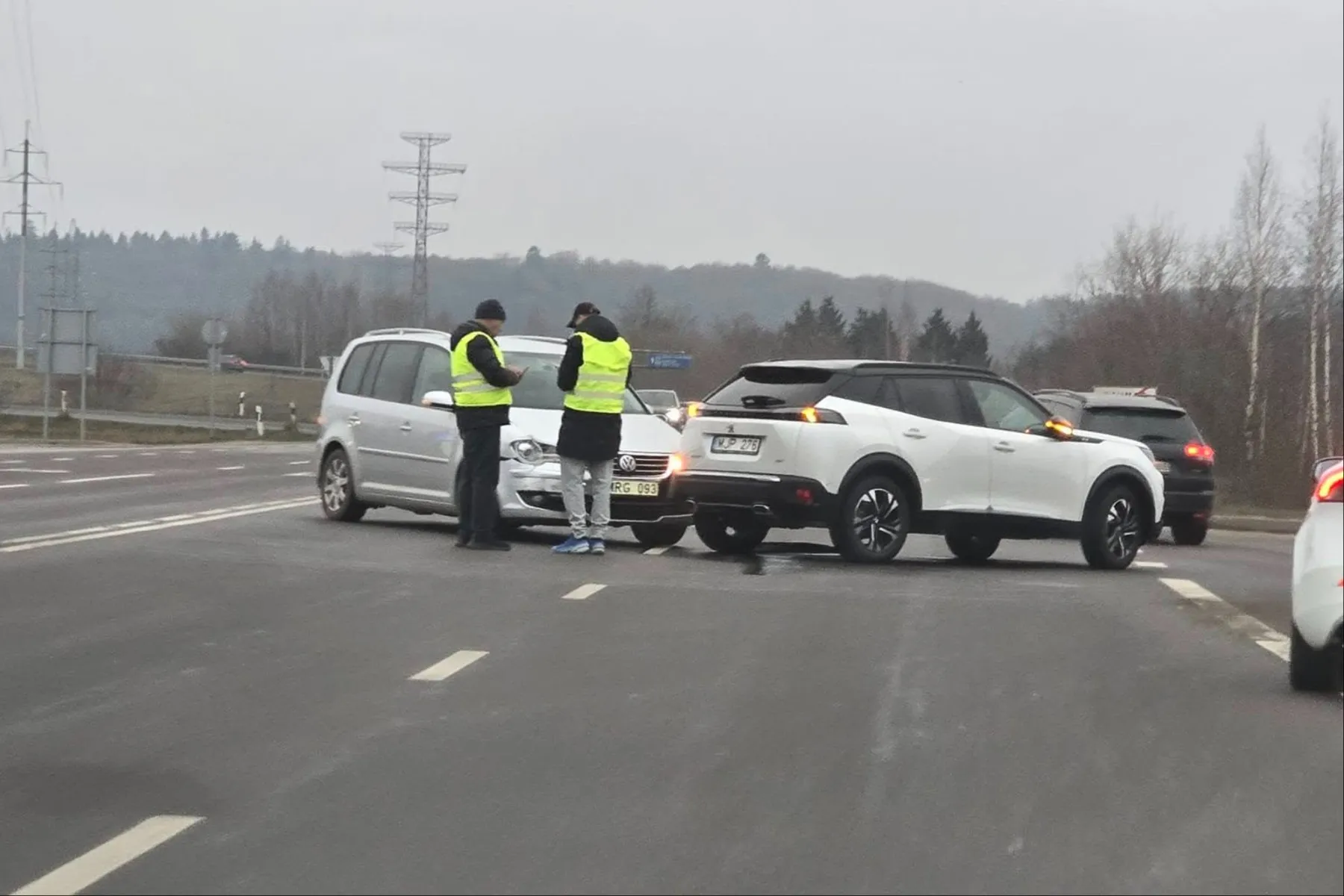 Avarija prie Lampėdžio ežero / Skaitytojų nuotr.