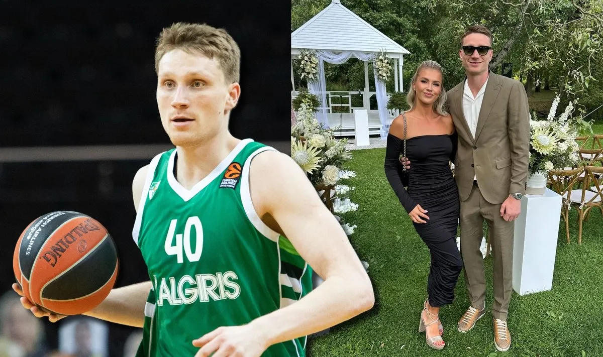 Marius Grigonis su žmona