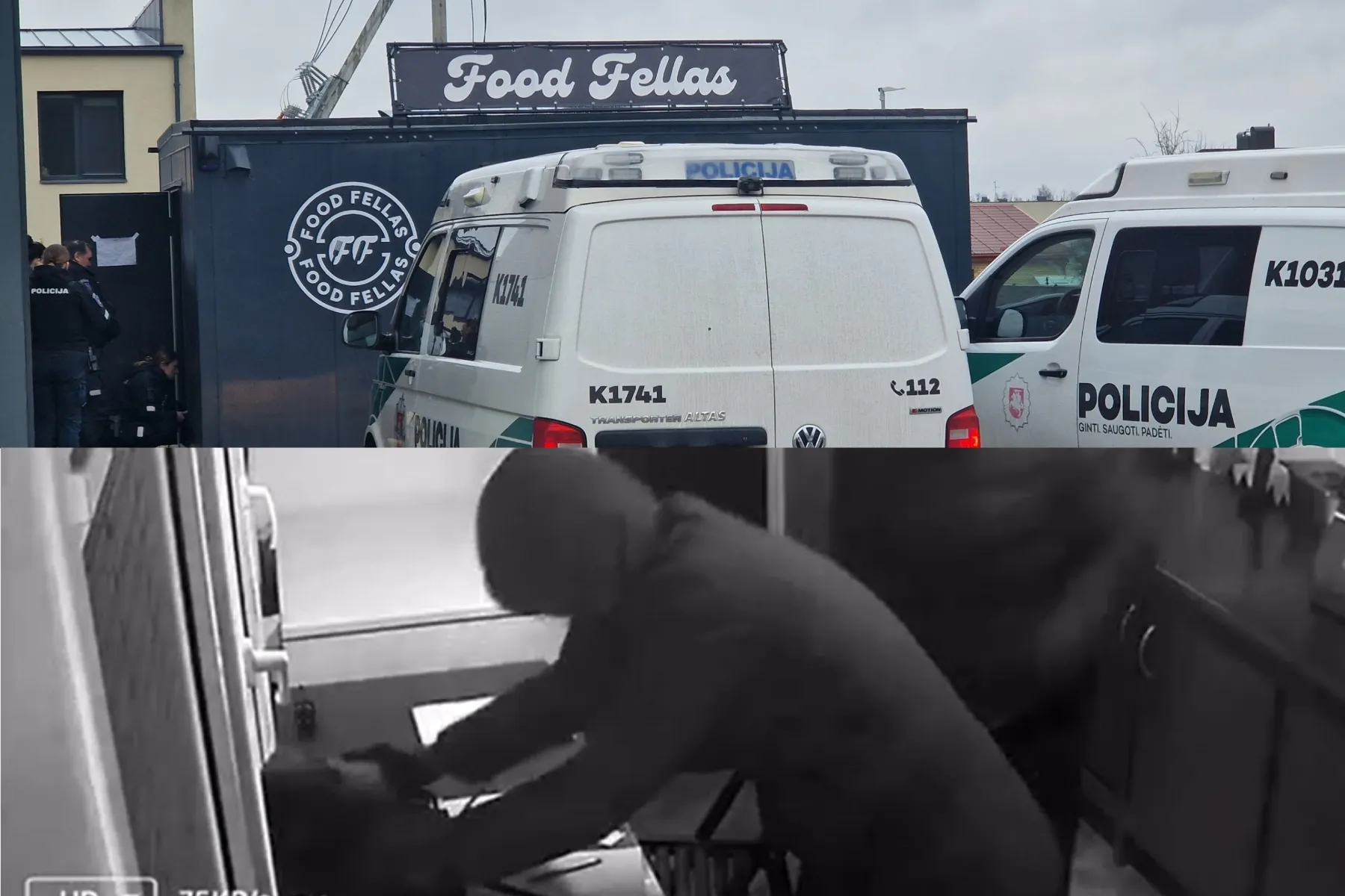 Vagystė Domeikavoje / Skaitytojos vaizdo įrašo stop kadro nuotr.