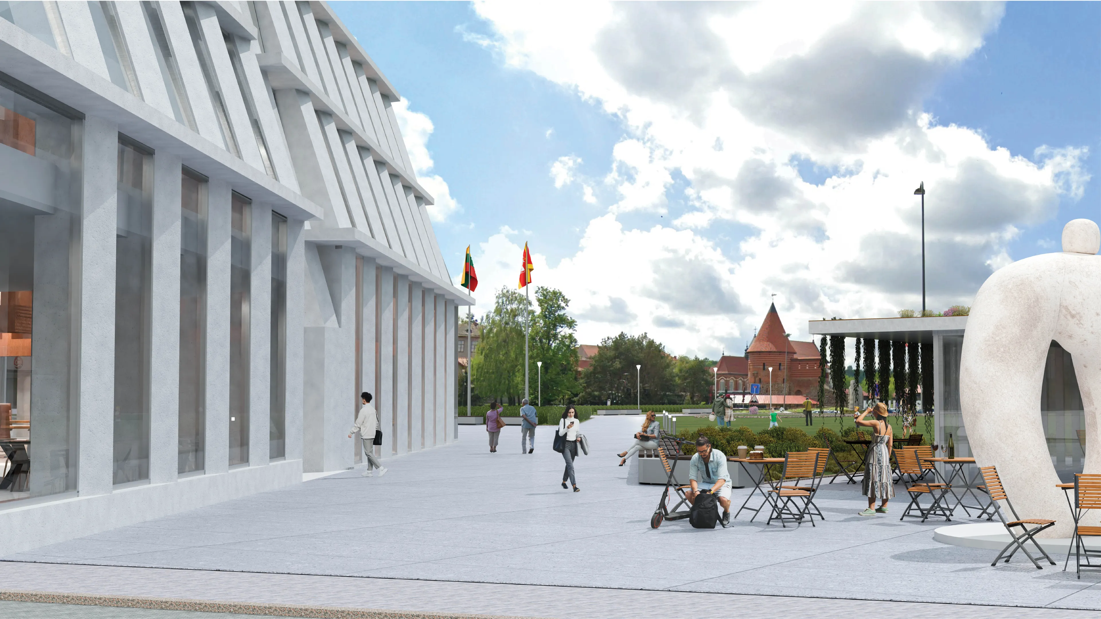 Administracinio pastato vizualizacijos (Šarūno Kiaunės projektavimo įmonės nuotr.)