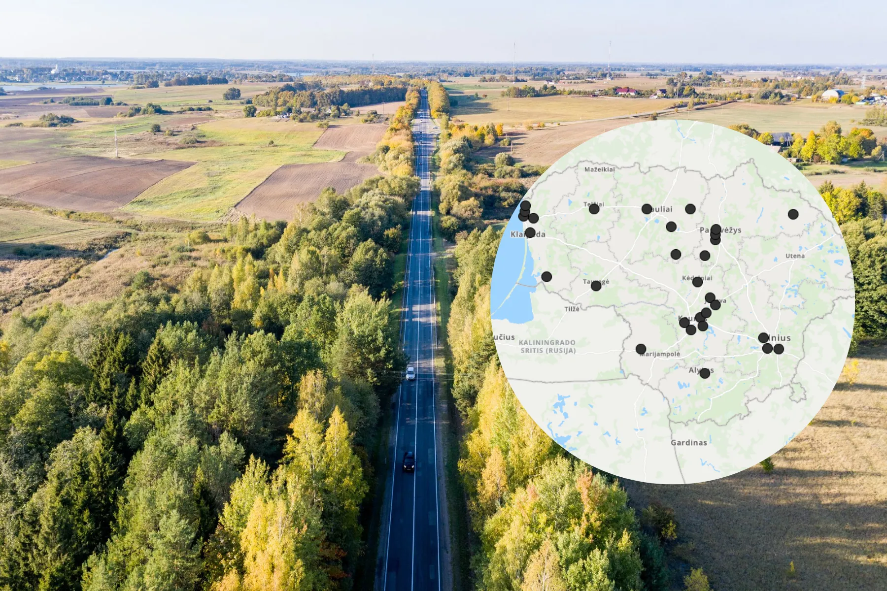 „Juodų dėmių“ žemėlapis / „Kas vyksta Kaune“ ir TKA nuotr.