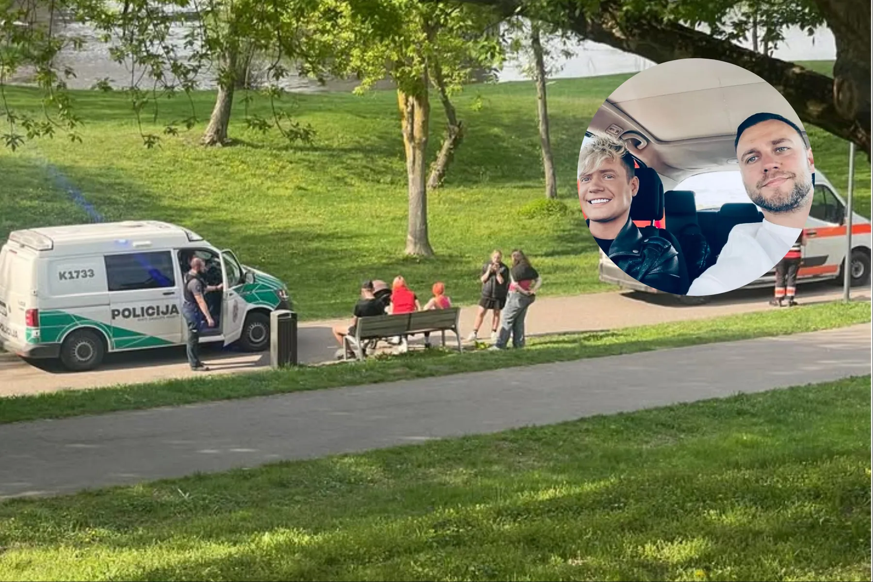 Tarnybų sujudimas prie Kauno pilies tilto / Skaitytojo nuotr.