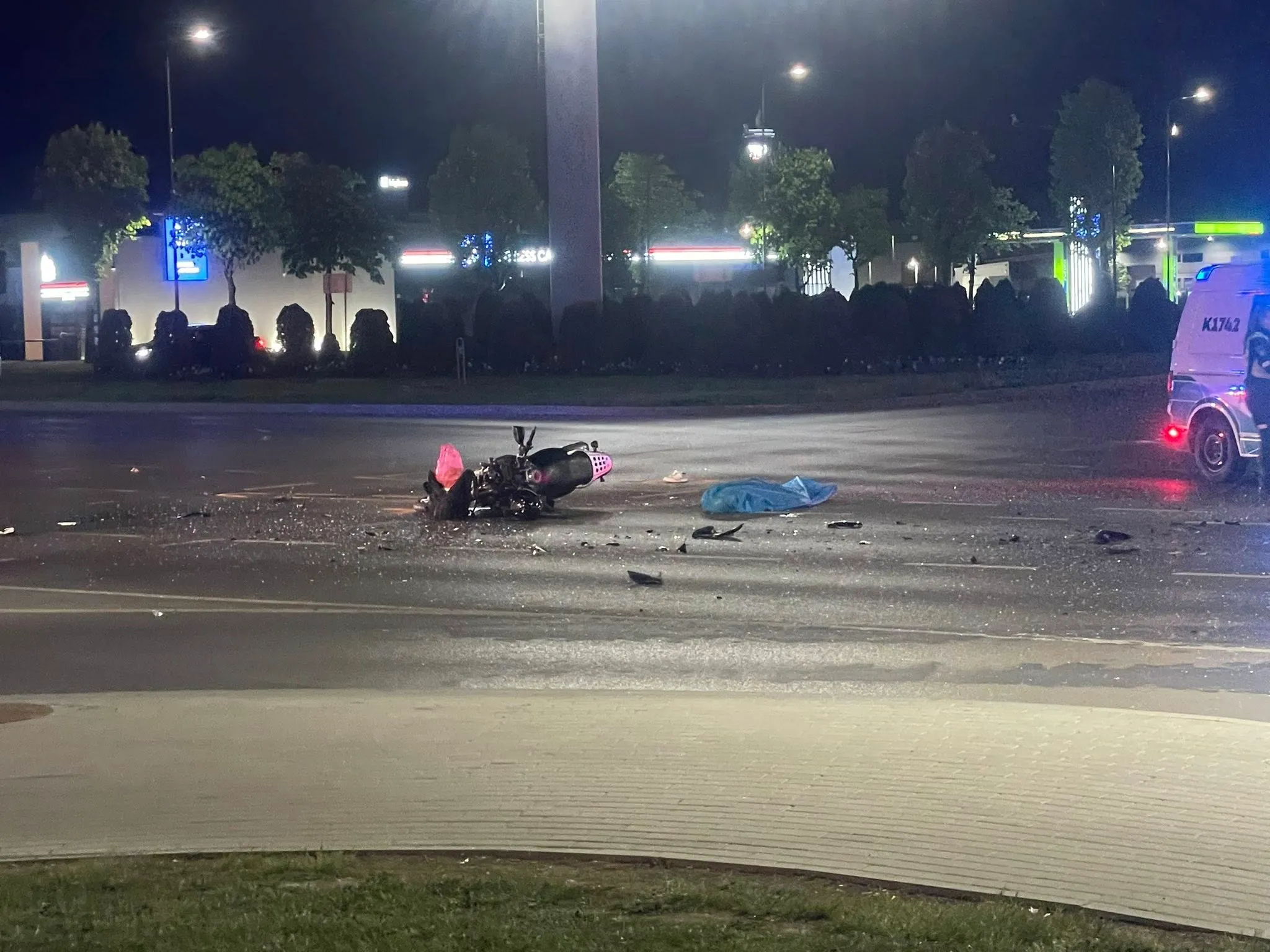 Motociklo avarija Savanorių pr. / Skaitytojų nuotr.