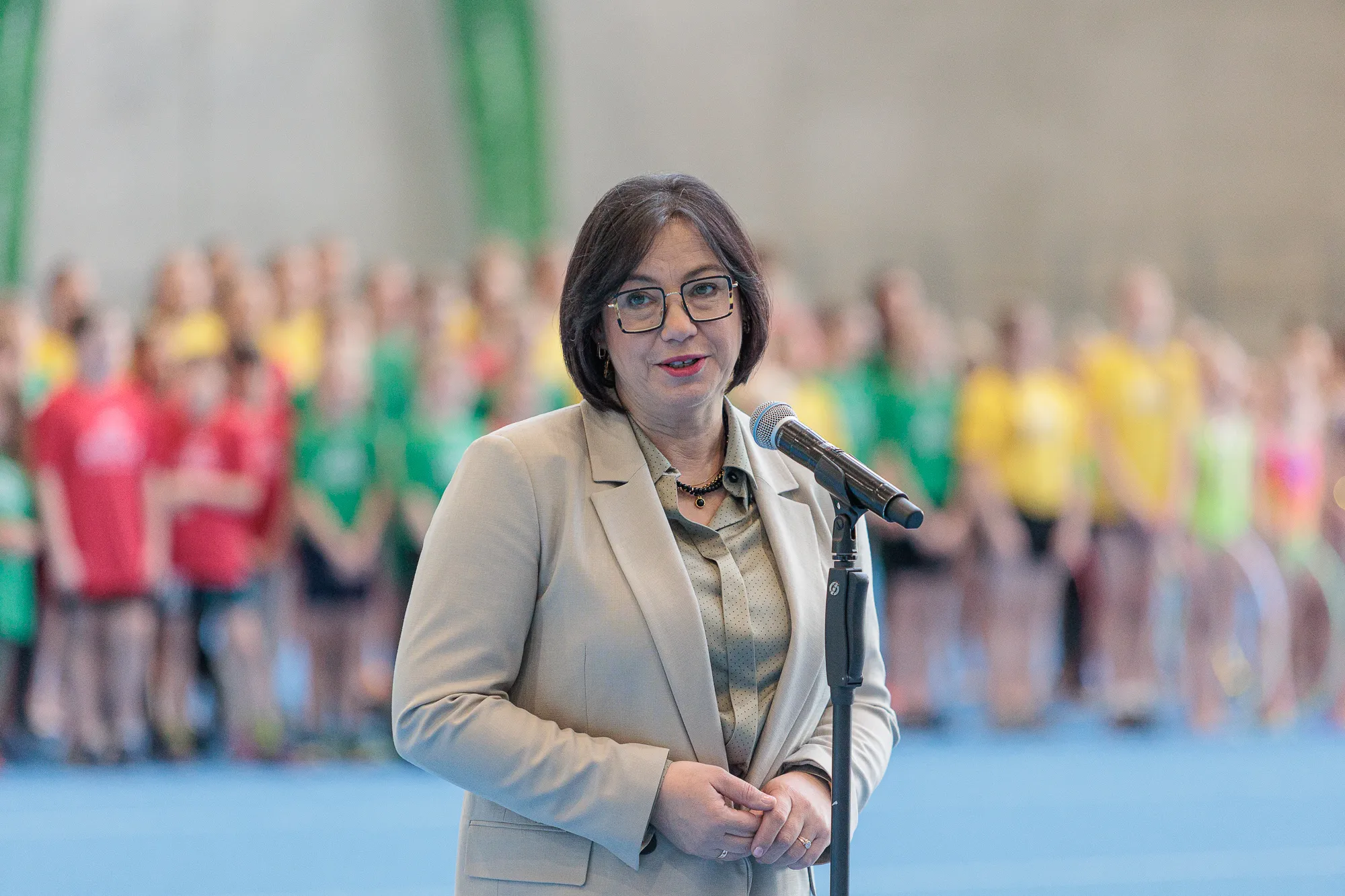 Raminta Popovienė, Lengvosios atletikos maniežo atidarymas / R. Tenio nuotr.