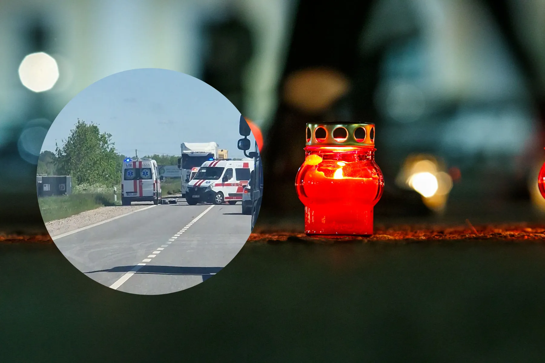 Avarija Rokų pl, žvakė