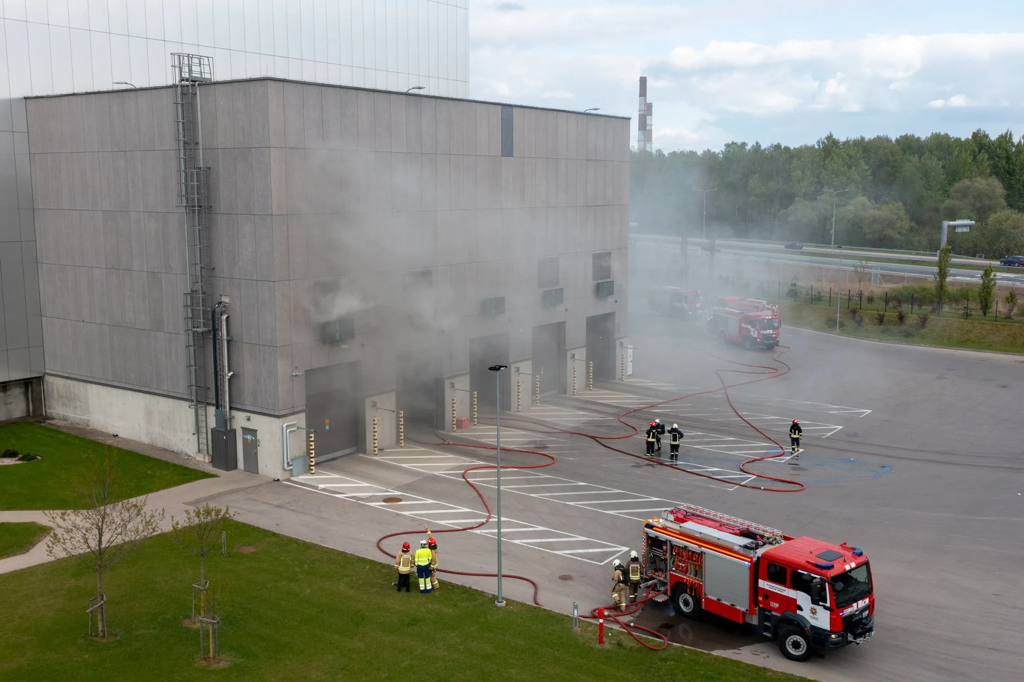 Gaisras Kauno kogeneracinėje jėgainėje / Kas vyksta Kaune nuotr.