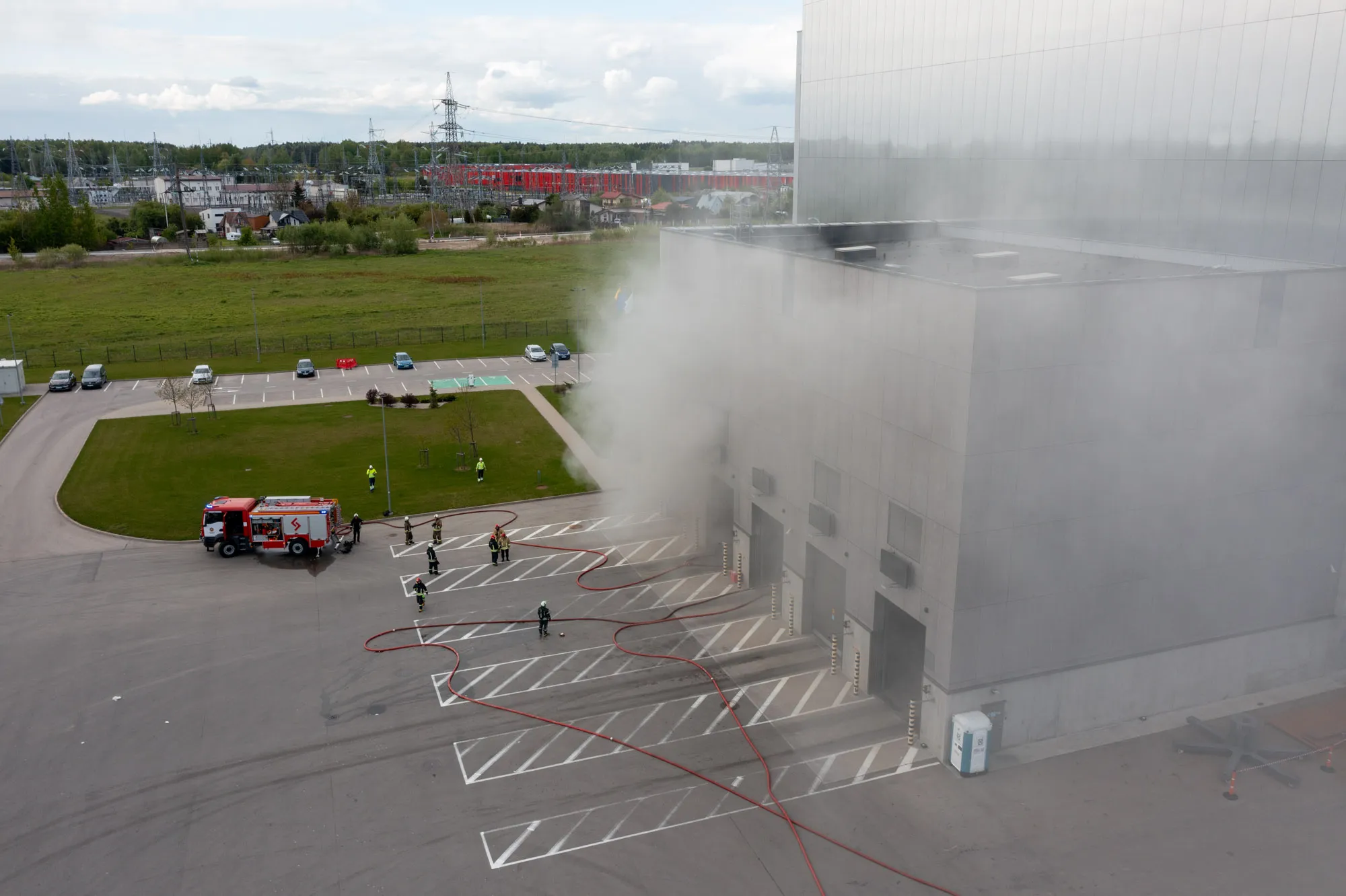 Gaisras Kauno kogeneracinėje jėgainėje / Kas vyksta Kaune nuotr.