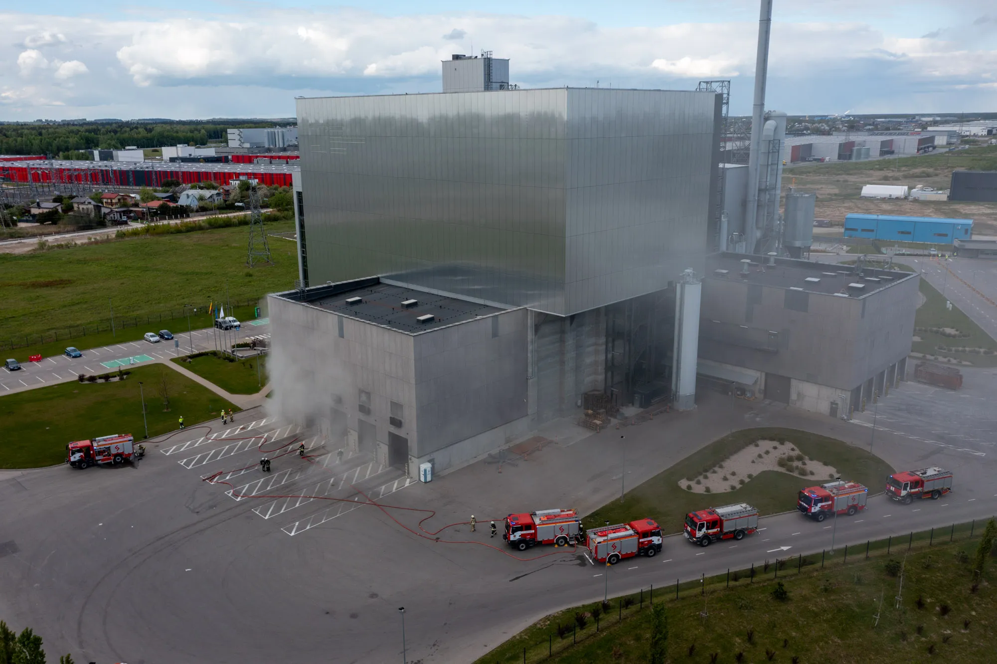 Gaisras Kauno kogeneracinėje jėgainėje / Kas vyksta Kaune nuotr.