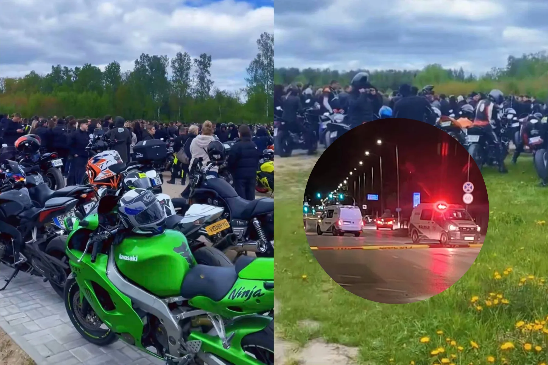 Motociklininko laidotuvės / TikTok ir skaitytojų nuotr.