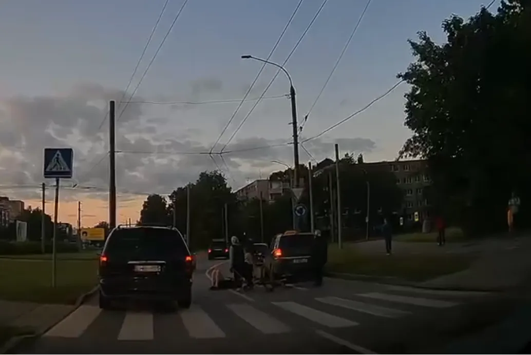 V. Krėvės pr. partrenktas dviratininkas