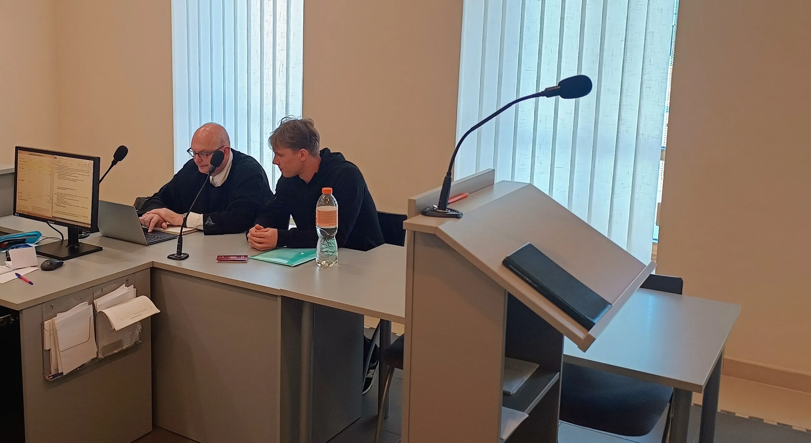 Gediminas Beržinskas ir jo gynėjas (A. Znamerovskio nuotr.)