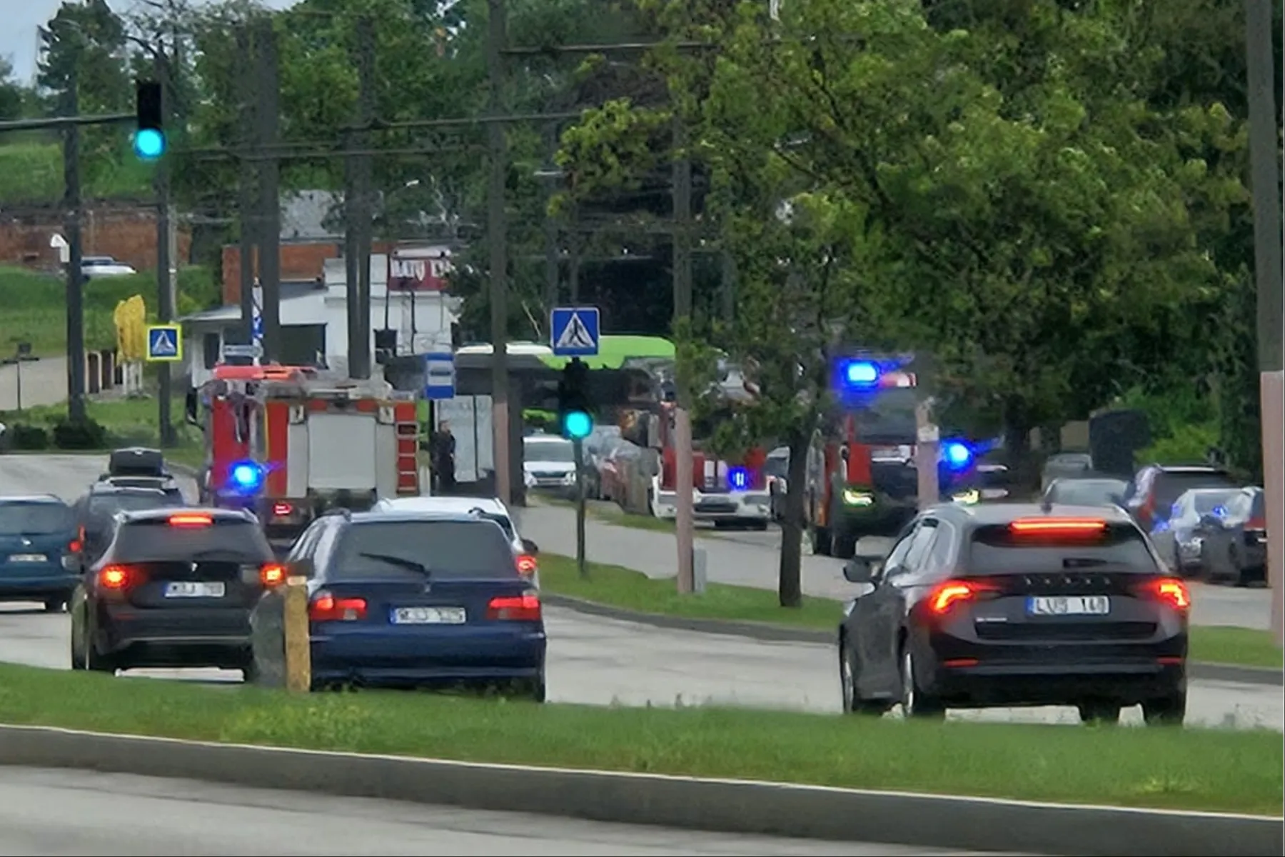 Gaisras K. Baršausko gatvėje / Skaitytojų nuotr.