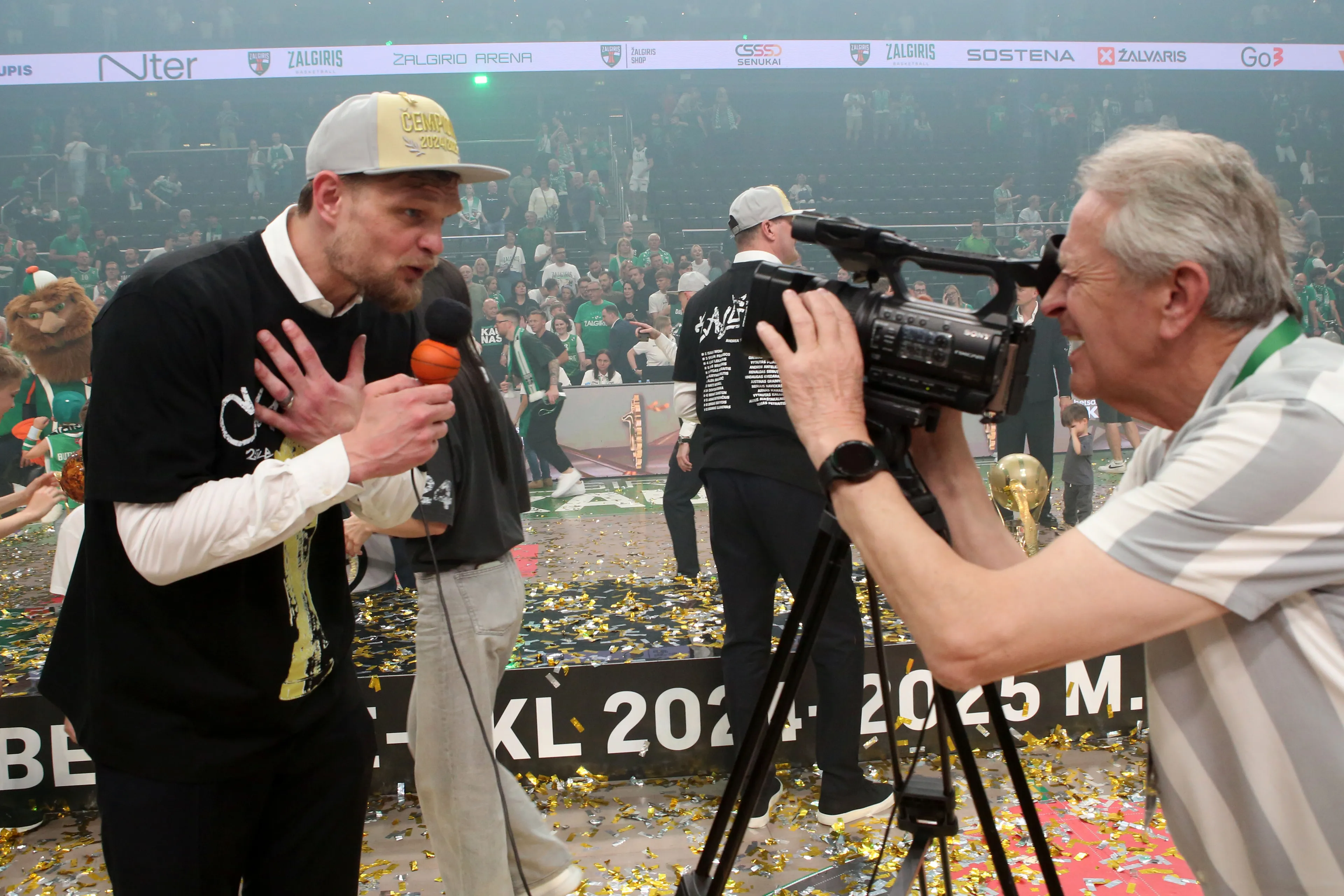 T. Sabonis ir V. Mačiulis - pergalės šėlsmas / M. Patašiaus nuotr.